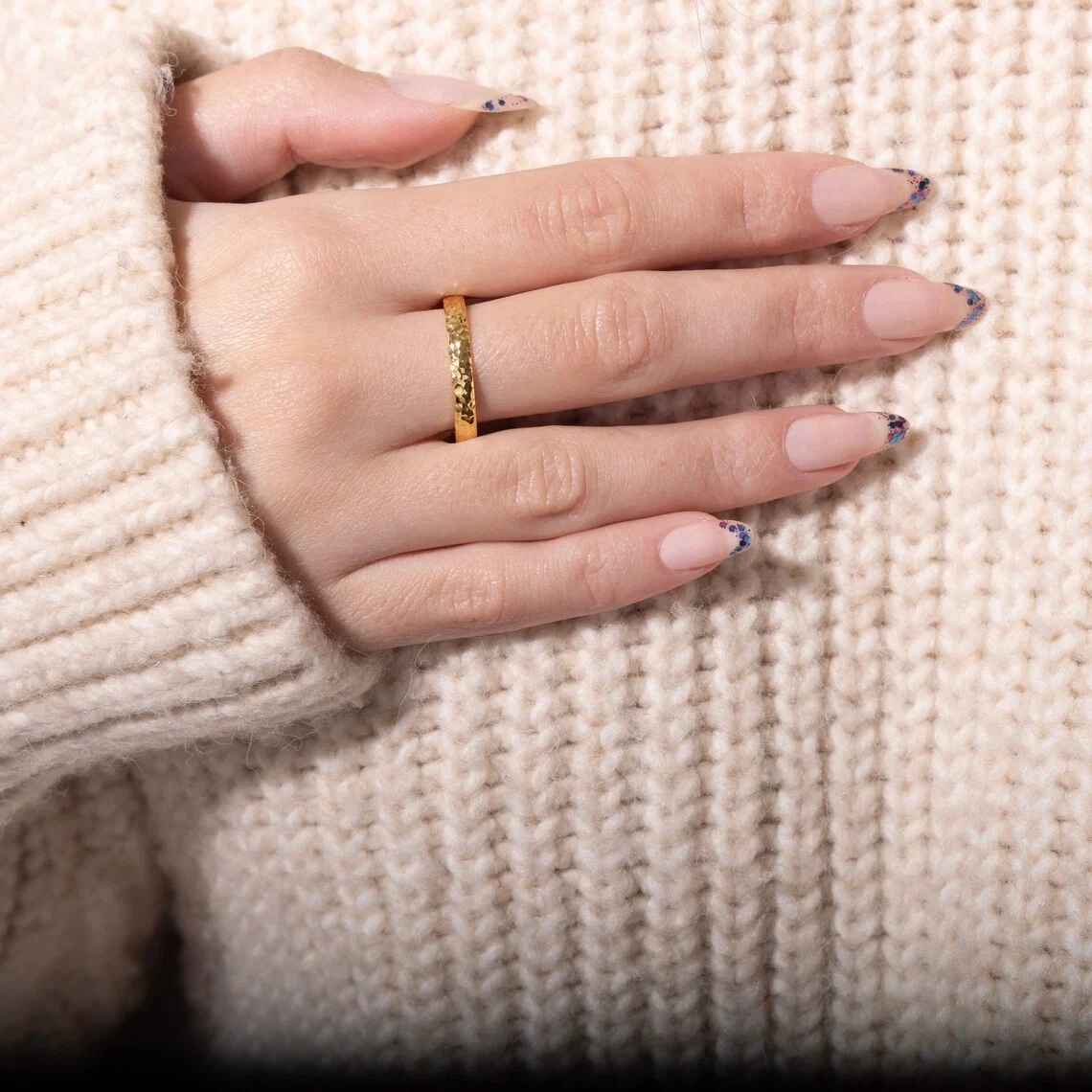 Hammered Band 3mm — additional product image 2 from AntEva Crafts
