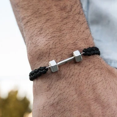 Silver Dumbbell Bracelet — additional product image 3 from AntEva Crafts