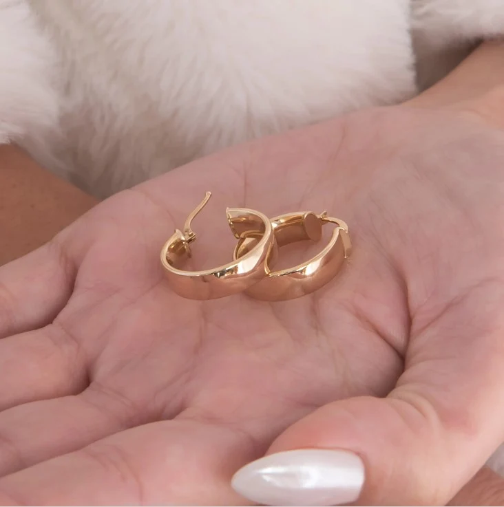 Classic Chunky Hoop Earrings — additional product image 3 from AntEva Crafts