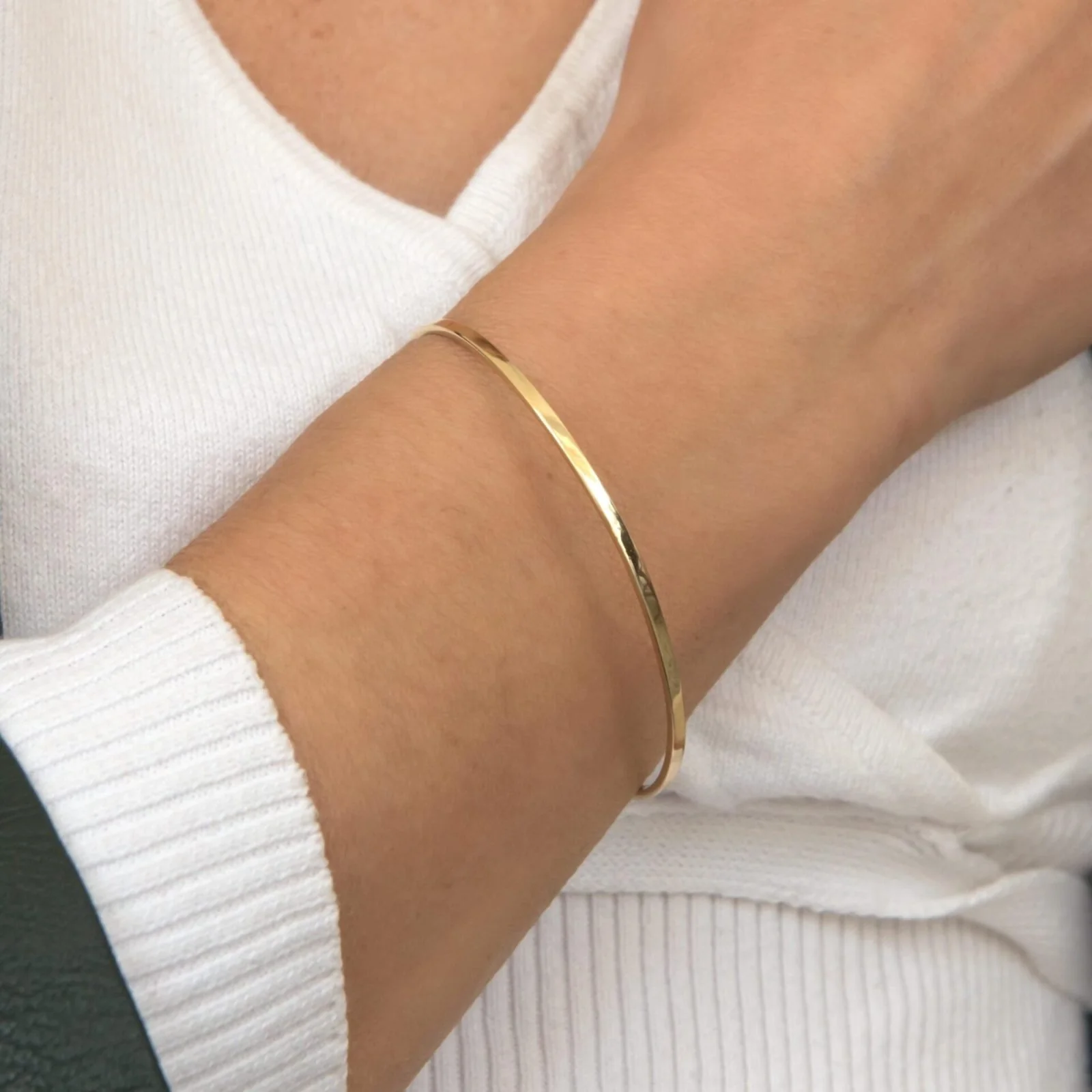 Plain Open Cuff Bangle — additional product image 3 from AntEva Crafts