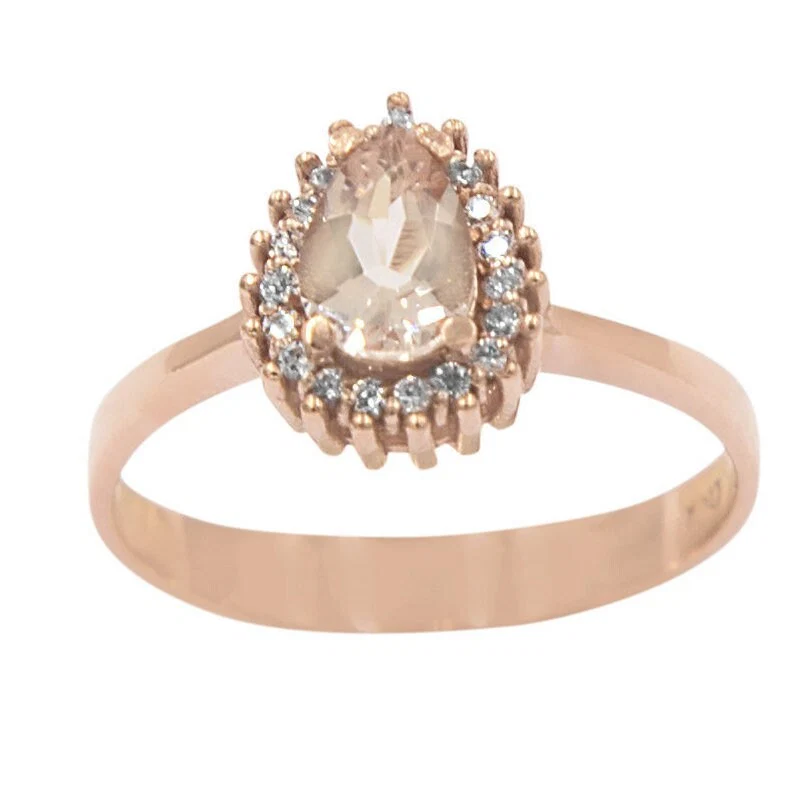 Morganite Solitaire Ring — additional product image 4 from AntEva Crafts