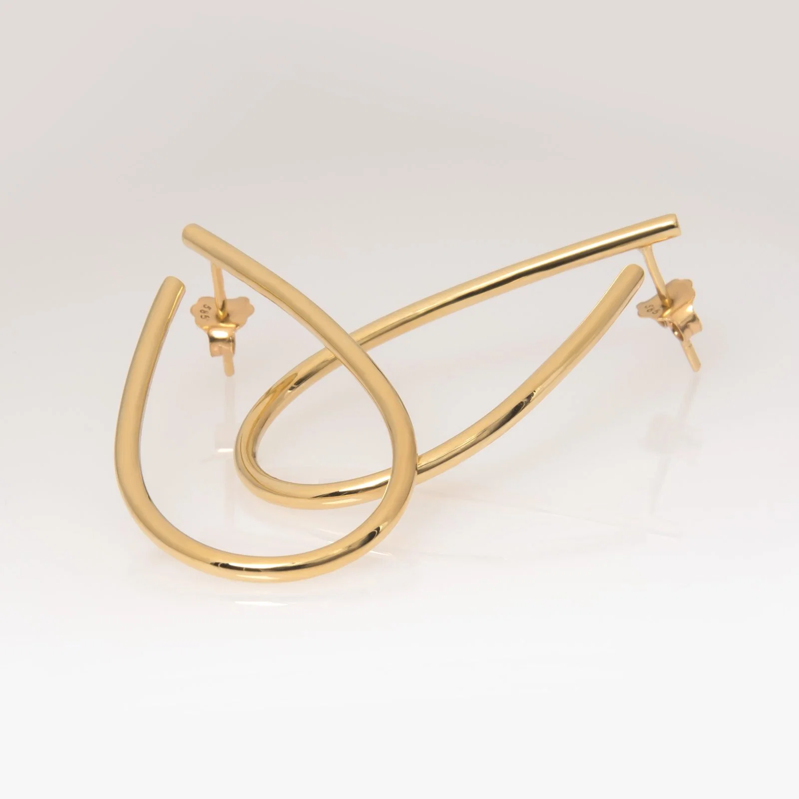 Oval Teardrop Unique Earrings — additional product image 3 from AntEva Crafts