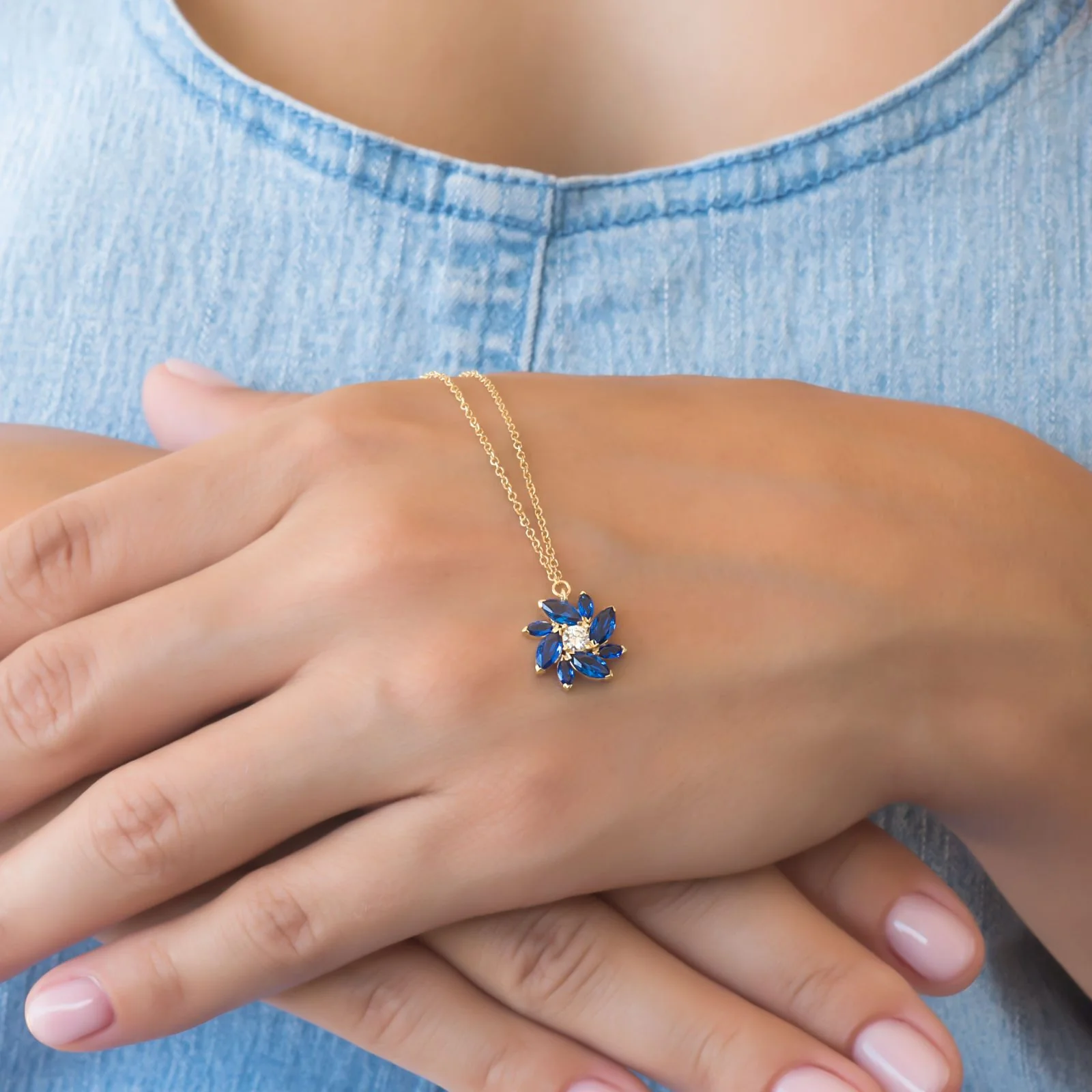 Flower Gemstone Necklace — additional product image 4 from AntEva Crafts