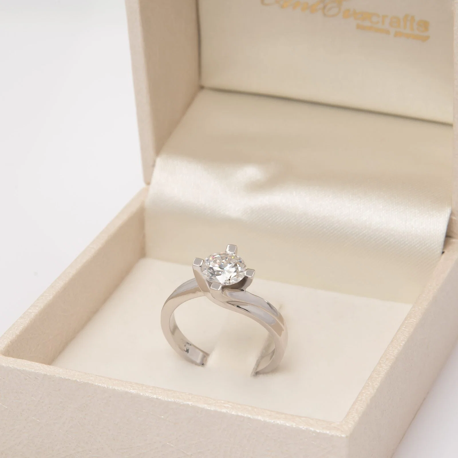 Solitaire Moissanite Ring 14k — additional product image 5 from AntEva Crafts