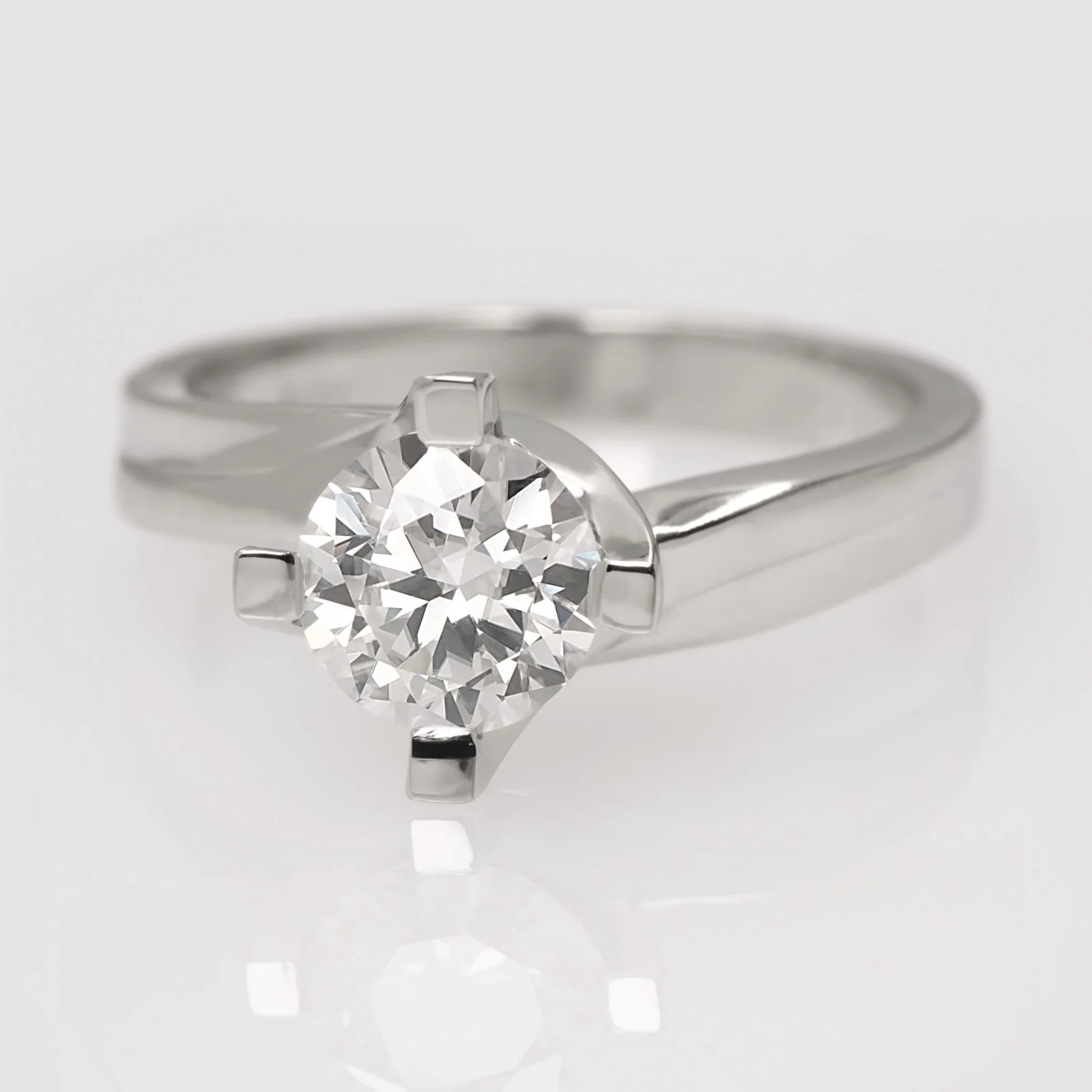 Solitaire Moissanite Ring 14k — additional product image 3 from AntEva Crafts