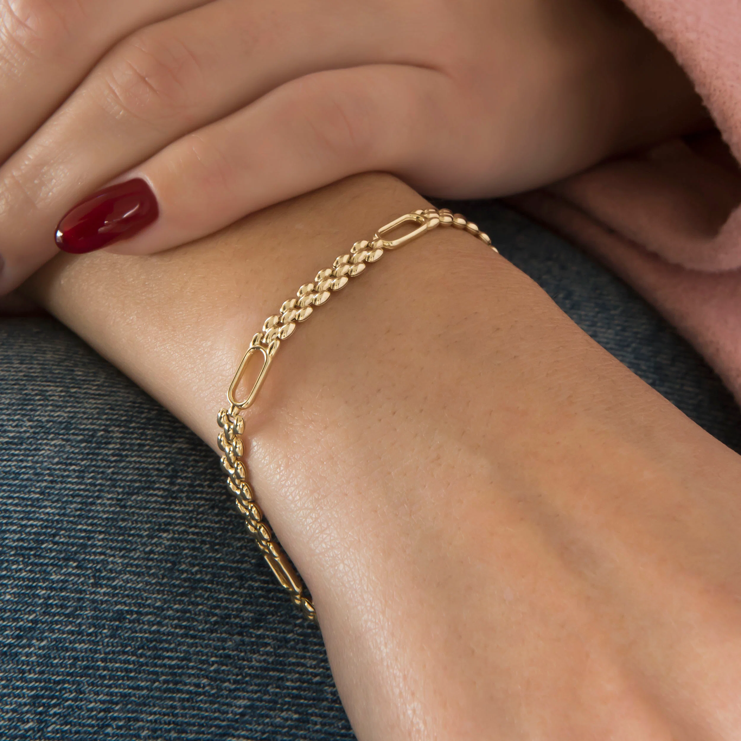 Panther Link Paperclip Bracelet — additional product image 3 from AntEva Crafts