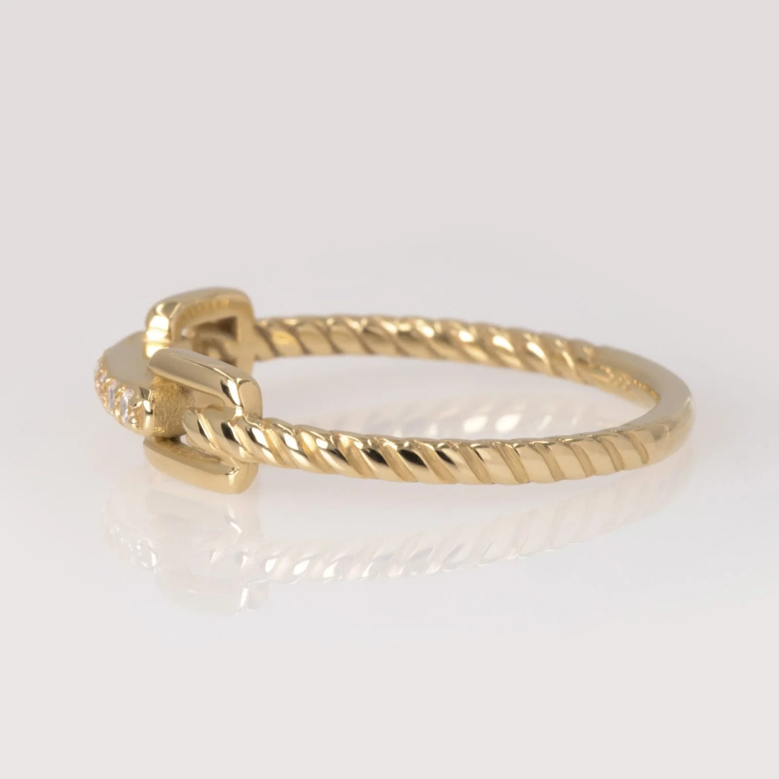 Chain Link Diamond Ring — additional product image 3 from AntEva Crafts