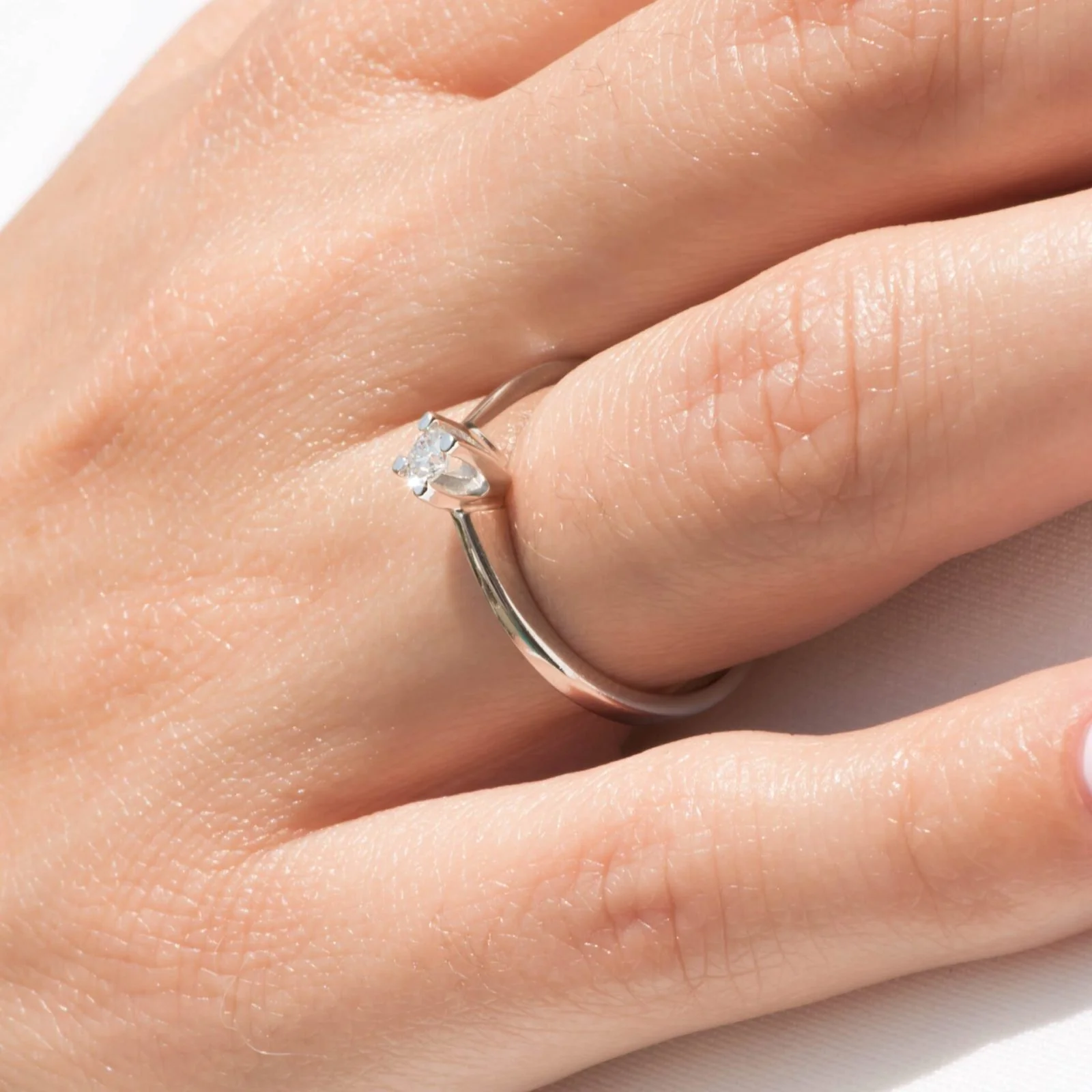 Diamond Solitaire Classic Ring — additional product image 4 from AntEva Crafts