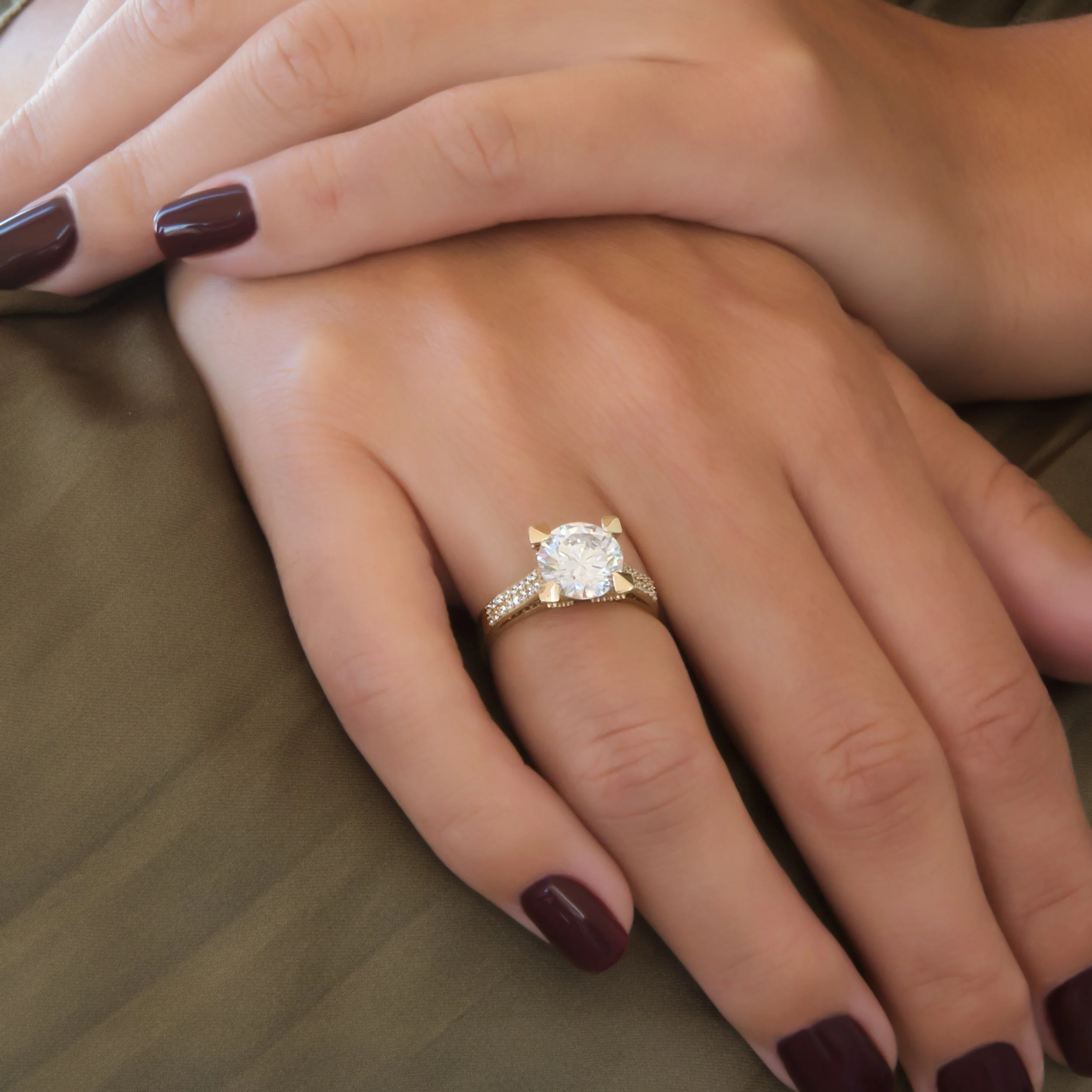 Luxury Gold Solitaire Ring — additional product image 2 from AntEva Crafts