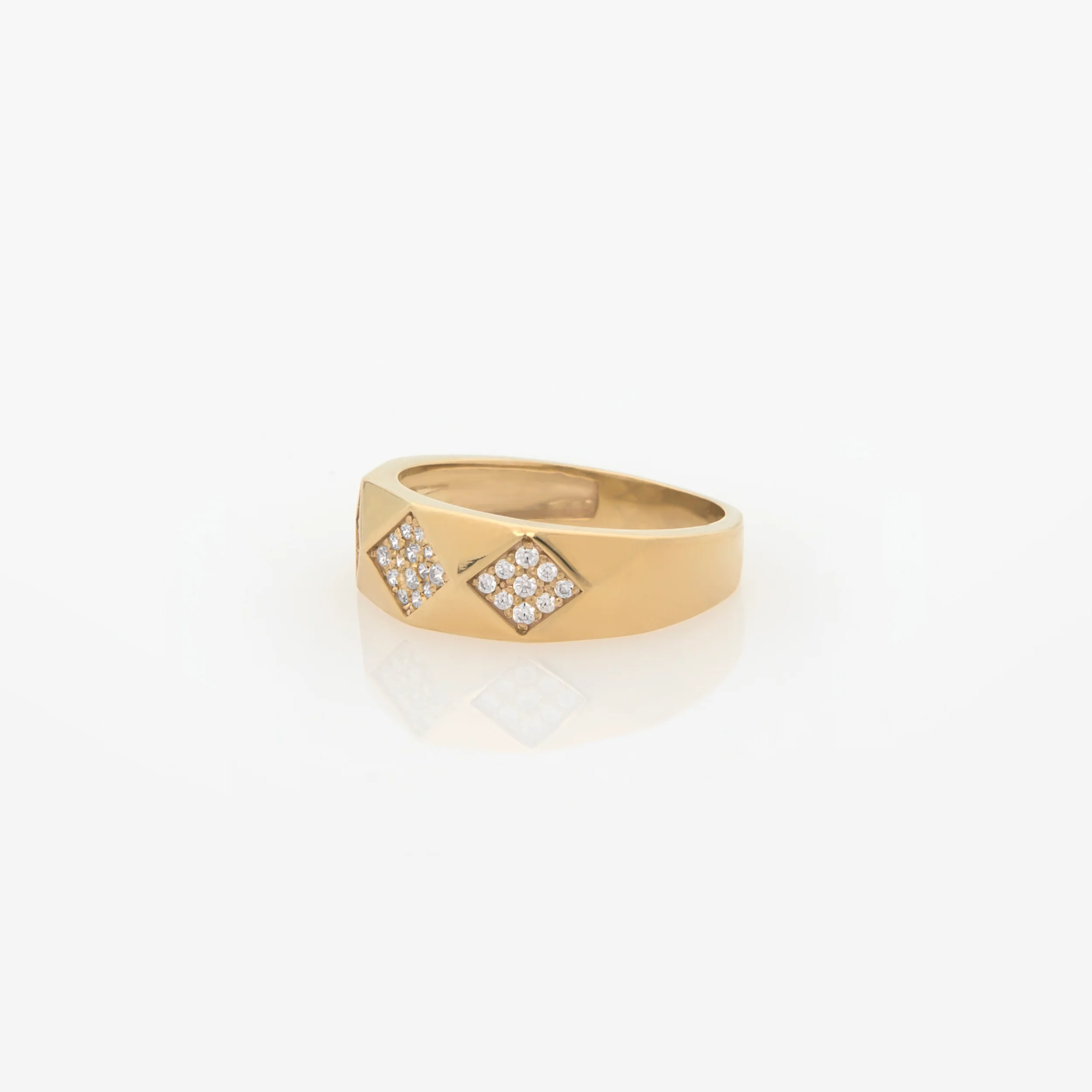 Geometric Diamond Pyramid Ring — additional product image 3 from AntEva Crafts