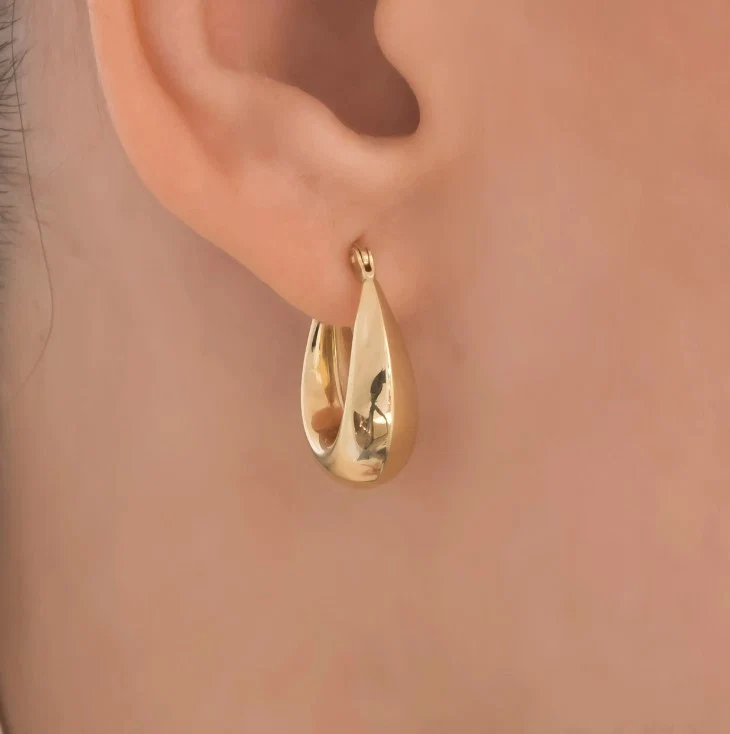 Gold Hailey Drop Earrings — additional product image 8 from AntEva Crafts