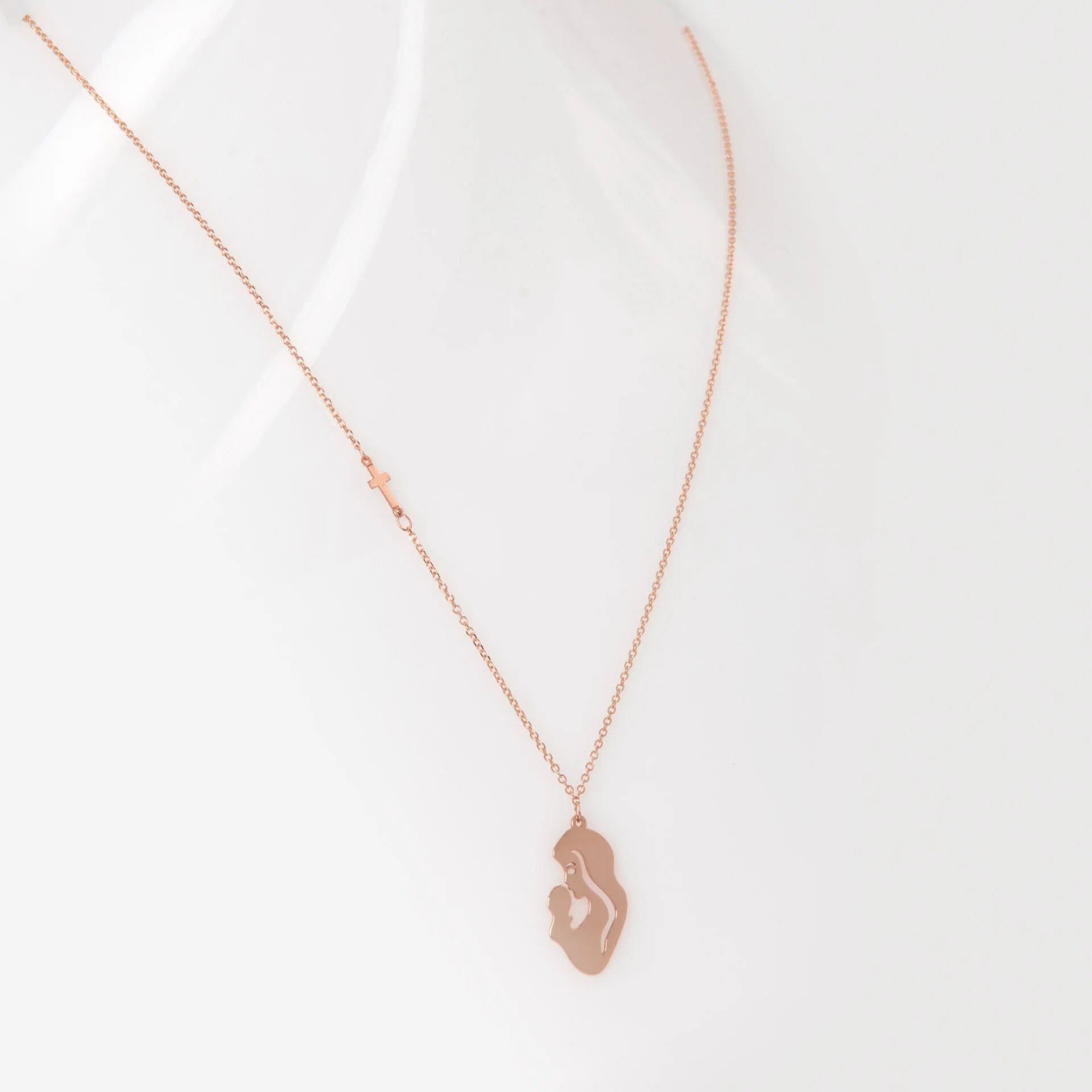 Mother Child Gold Necklace — additional product image 6 from AntEva Crafts