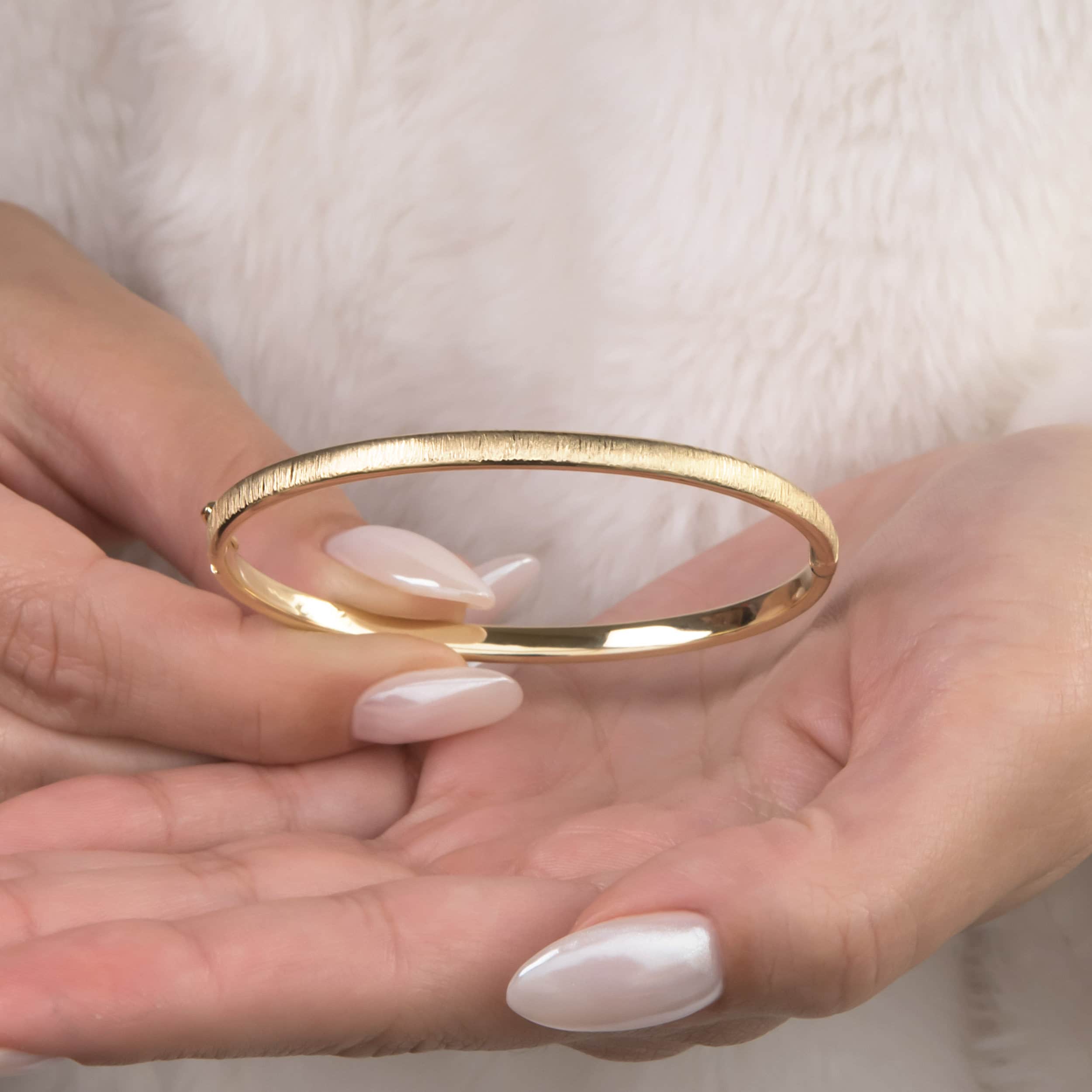 Plain Flat Oval Bracelet with Matte Satin Finish — additional product image 5 from AntEva Crafts