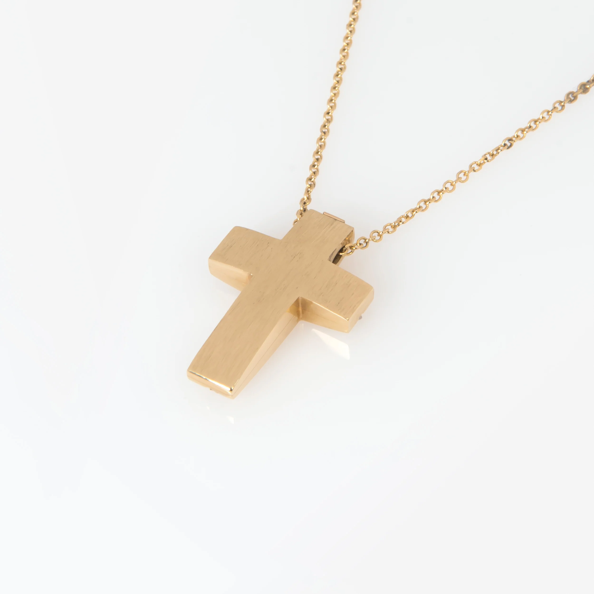 Two Tone Cross Pendant with chain — additional product image 4 from AntEva Crafts