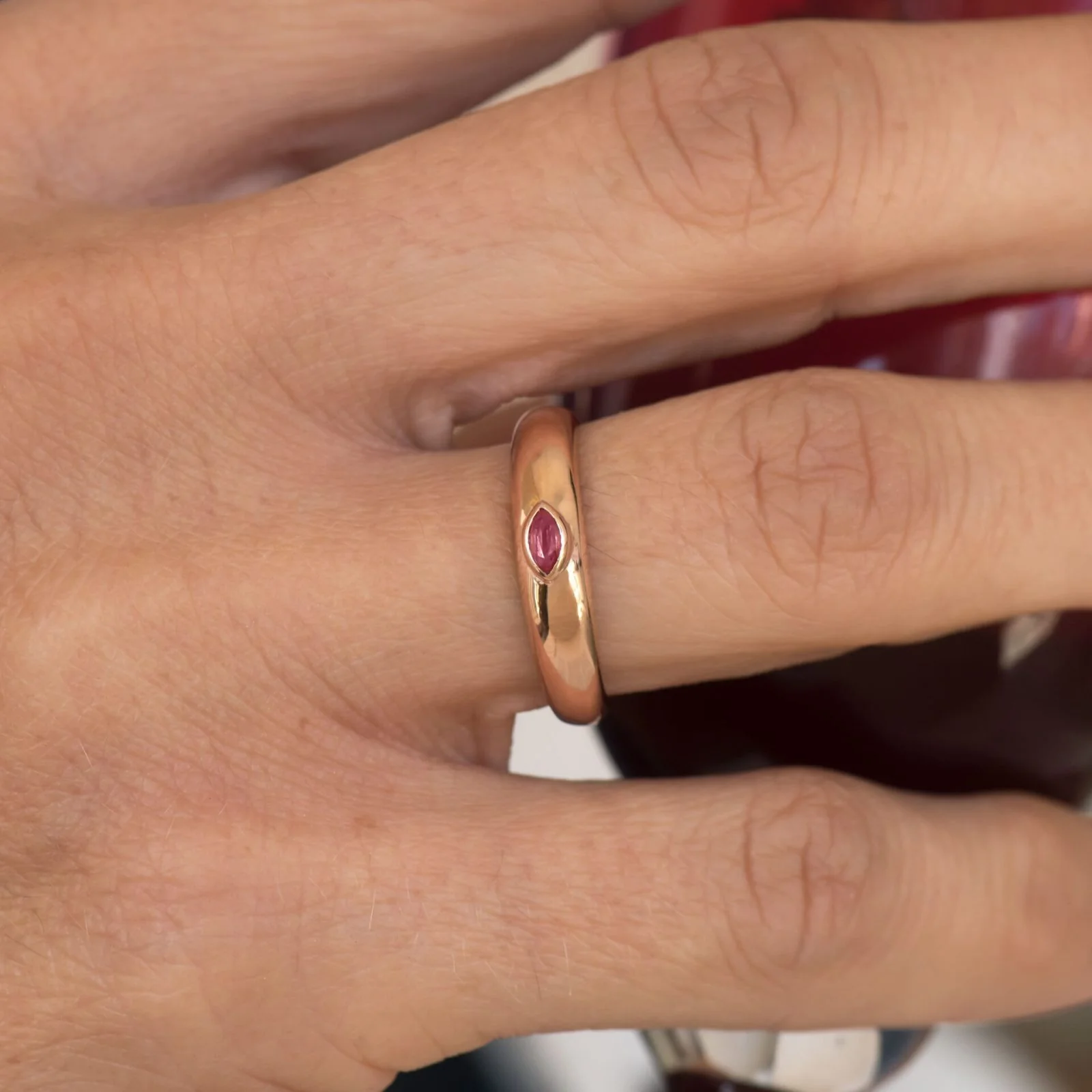 Marquise Solitaire Ring — additional product image 2 from AntEva Crafts