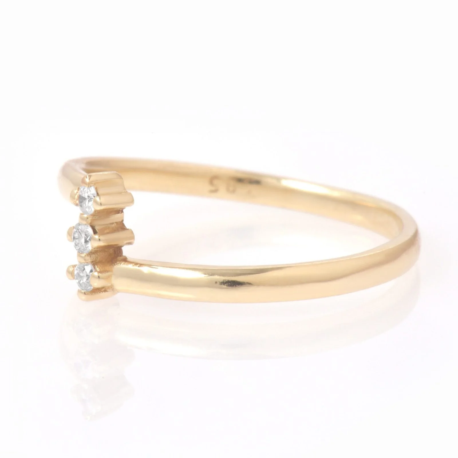Triple Diamond Bypass Ring — additional product image 5 from AntEva Crafts