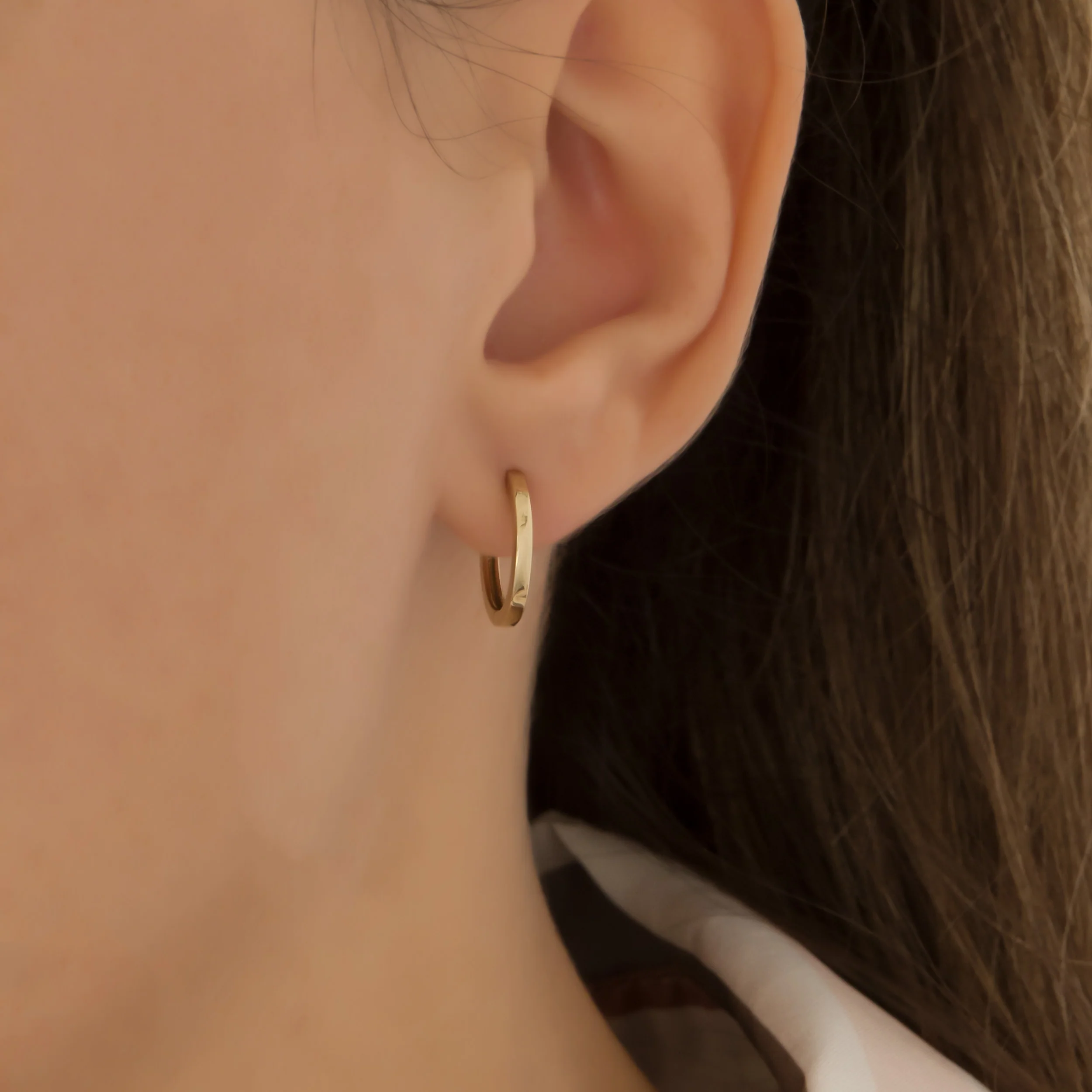 Classic Gold Hoop Earrings — additional product image 2 from AntEva Crafts