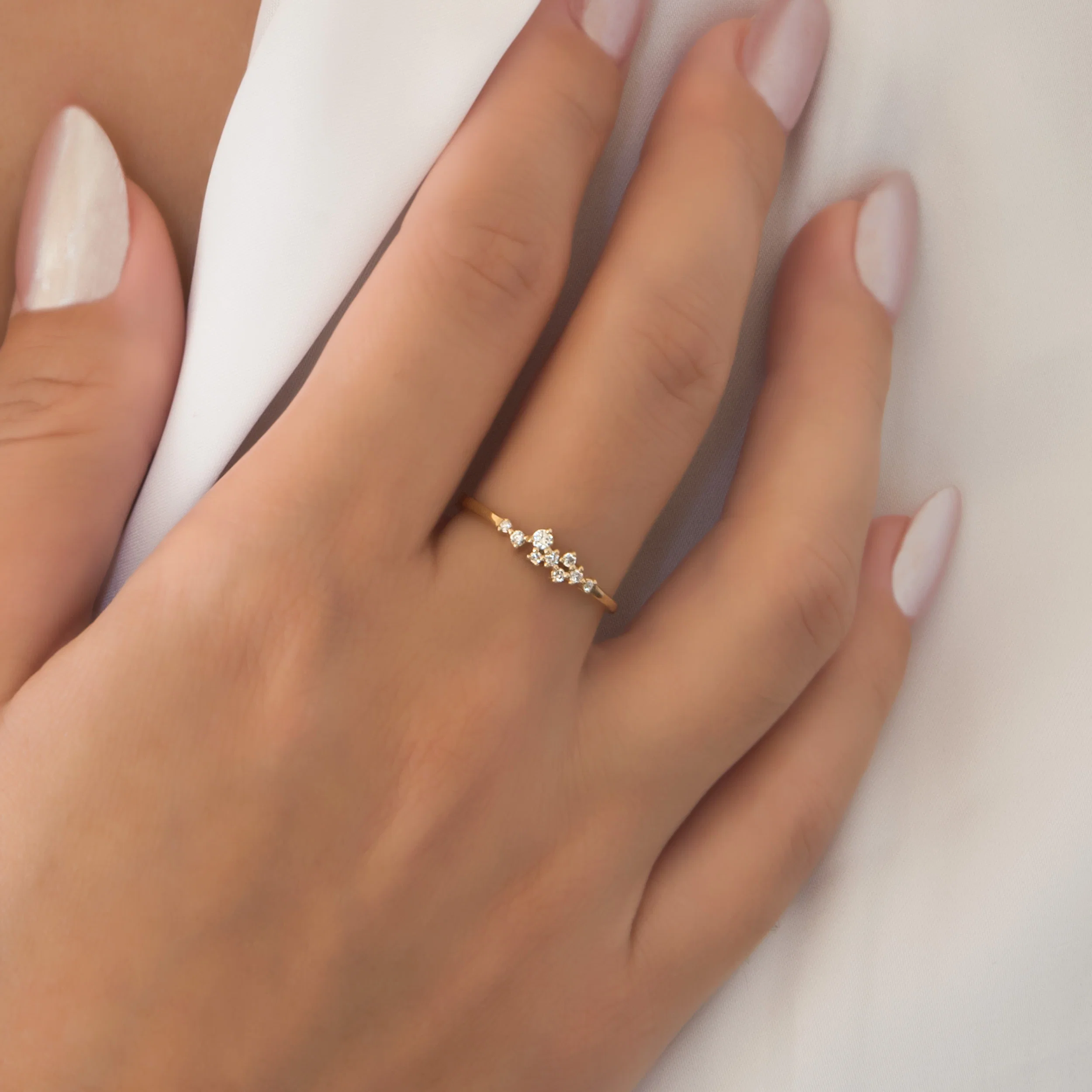 Gemstone Cluster Ring — additional product image 2 from AntEva Crafts