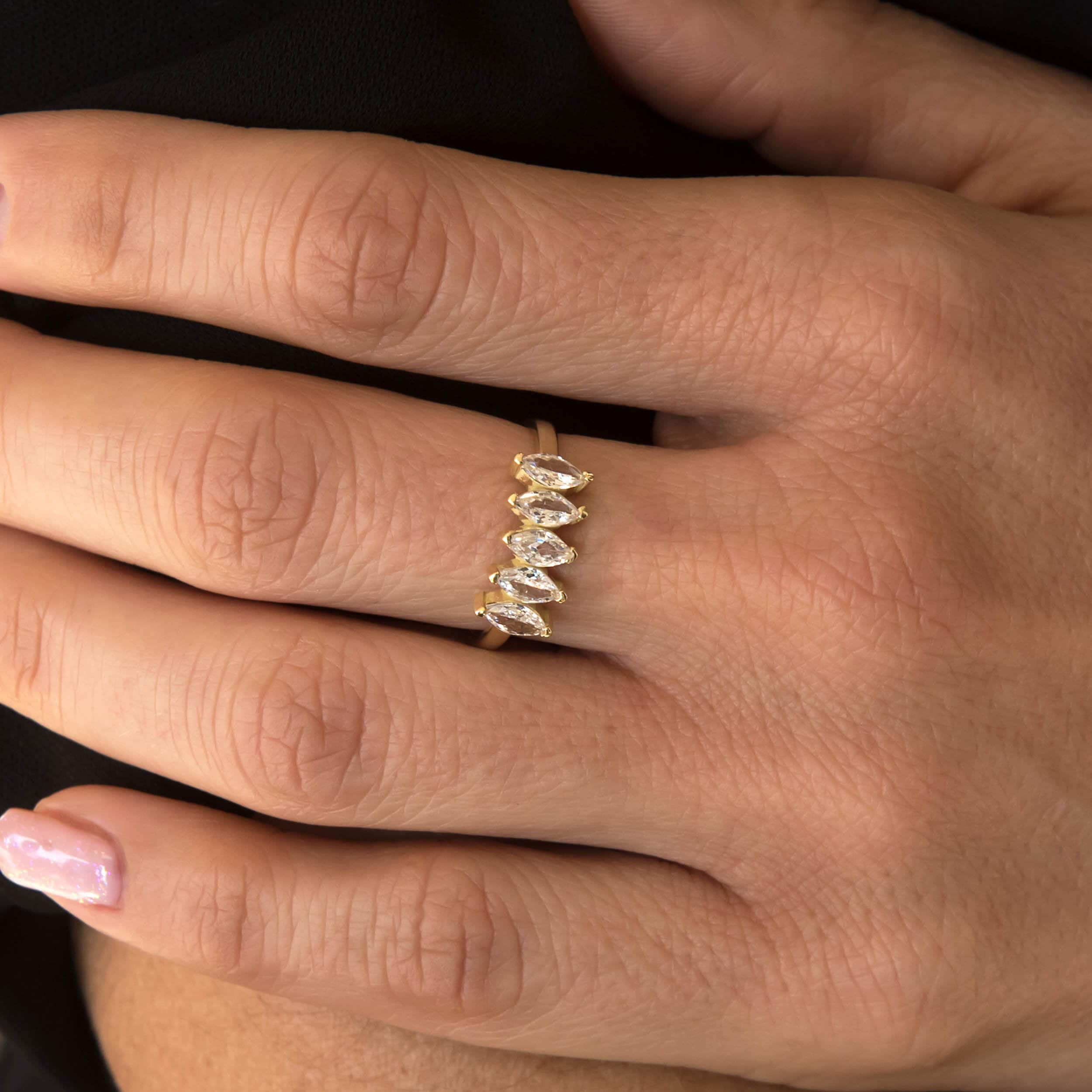 Marquise Wedding Ring — additional product image 4 from AntEva Crafts