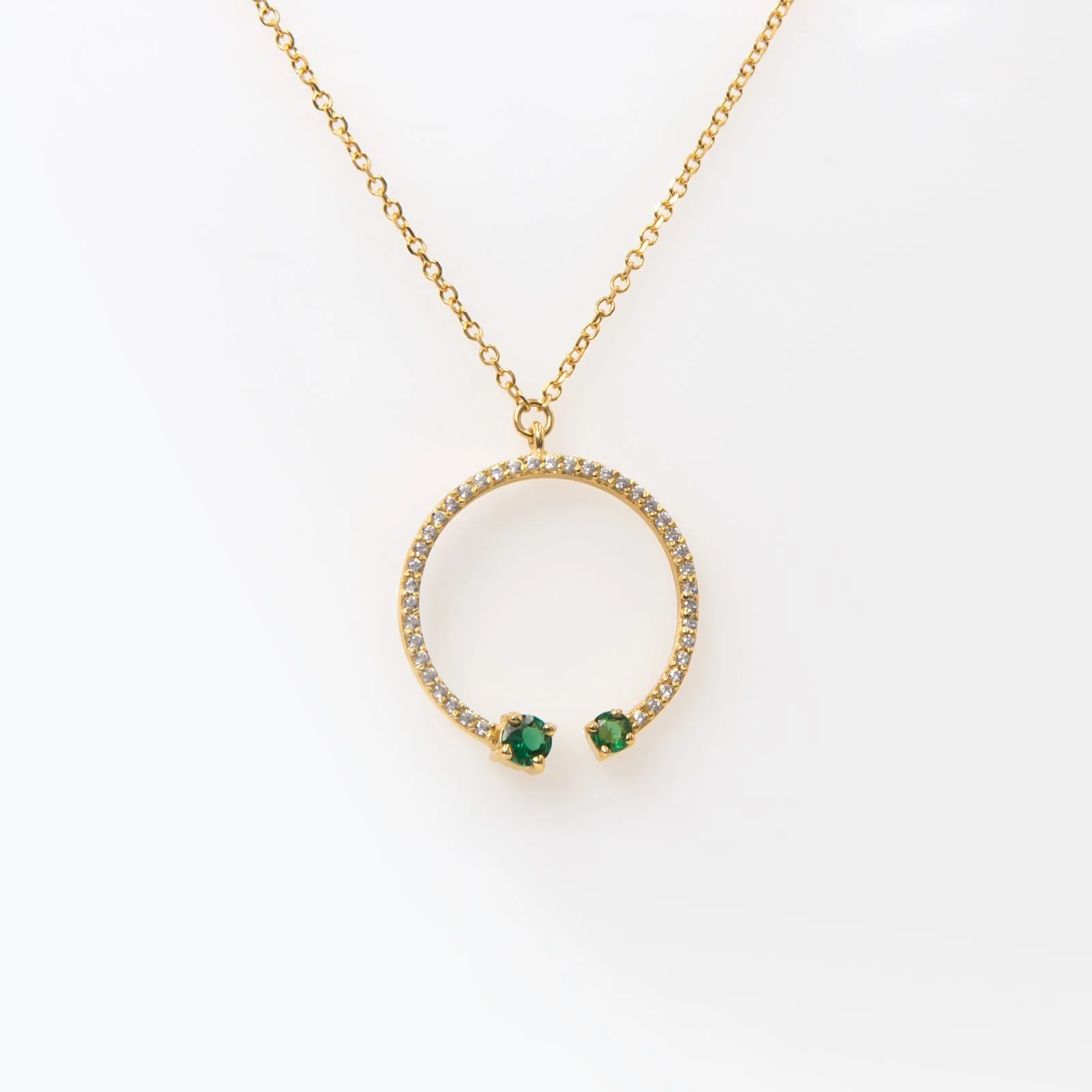 Round Eternity Coloured Gemstone Necklace