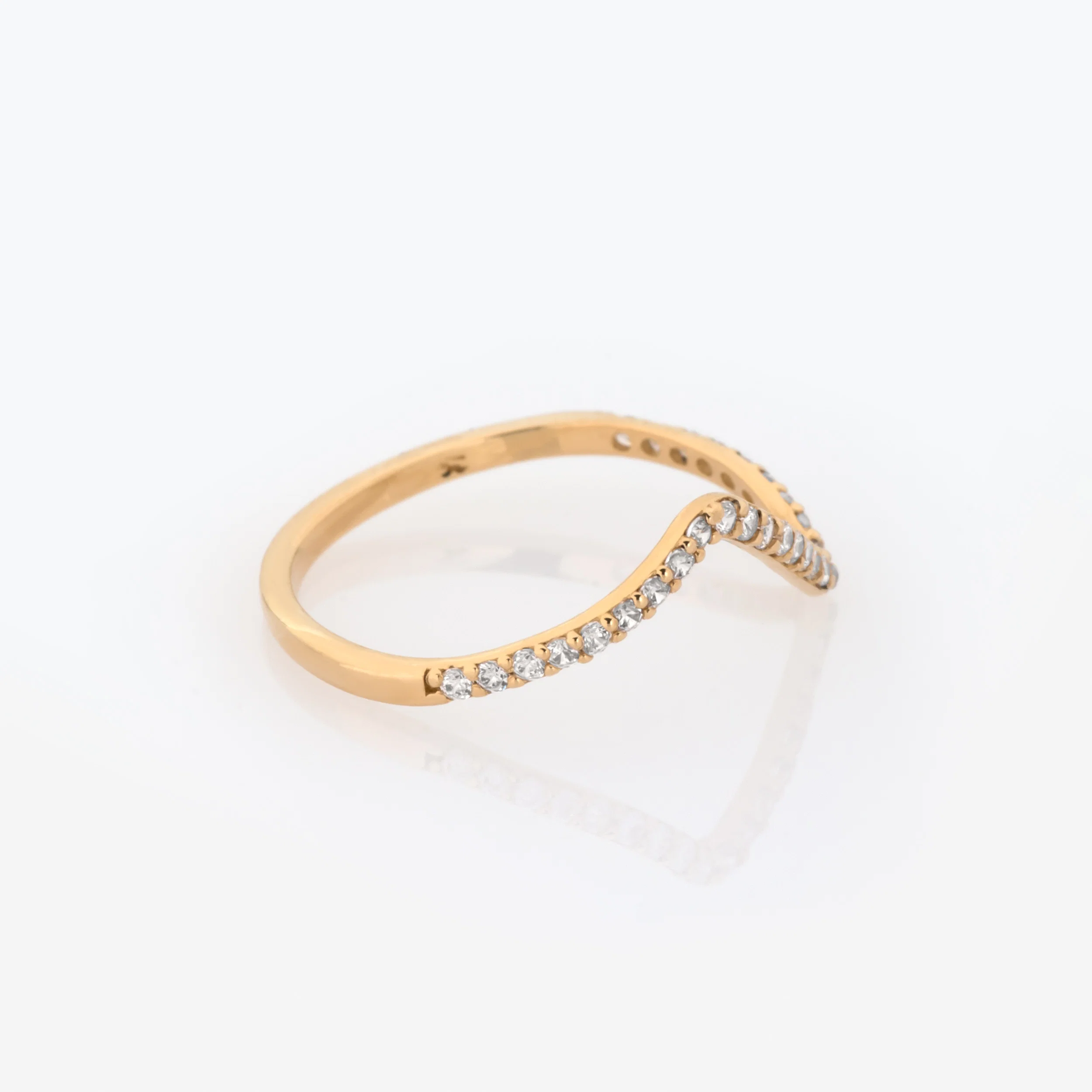 Modern Gemstone Chevron Ring — additional product image 6 from AntEva Crafts