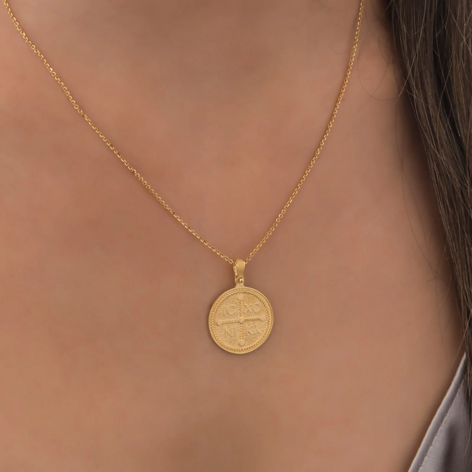 Orthodox Christian Coin Double sided Necklace — additional product image 5 from AntEva Crafts