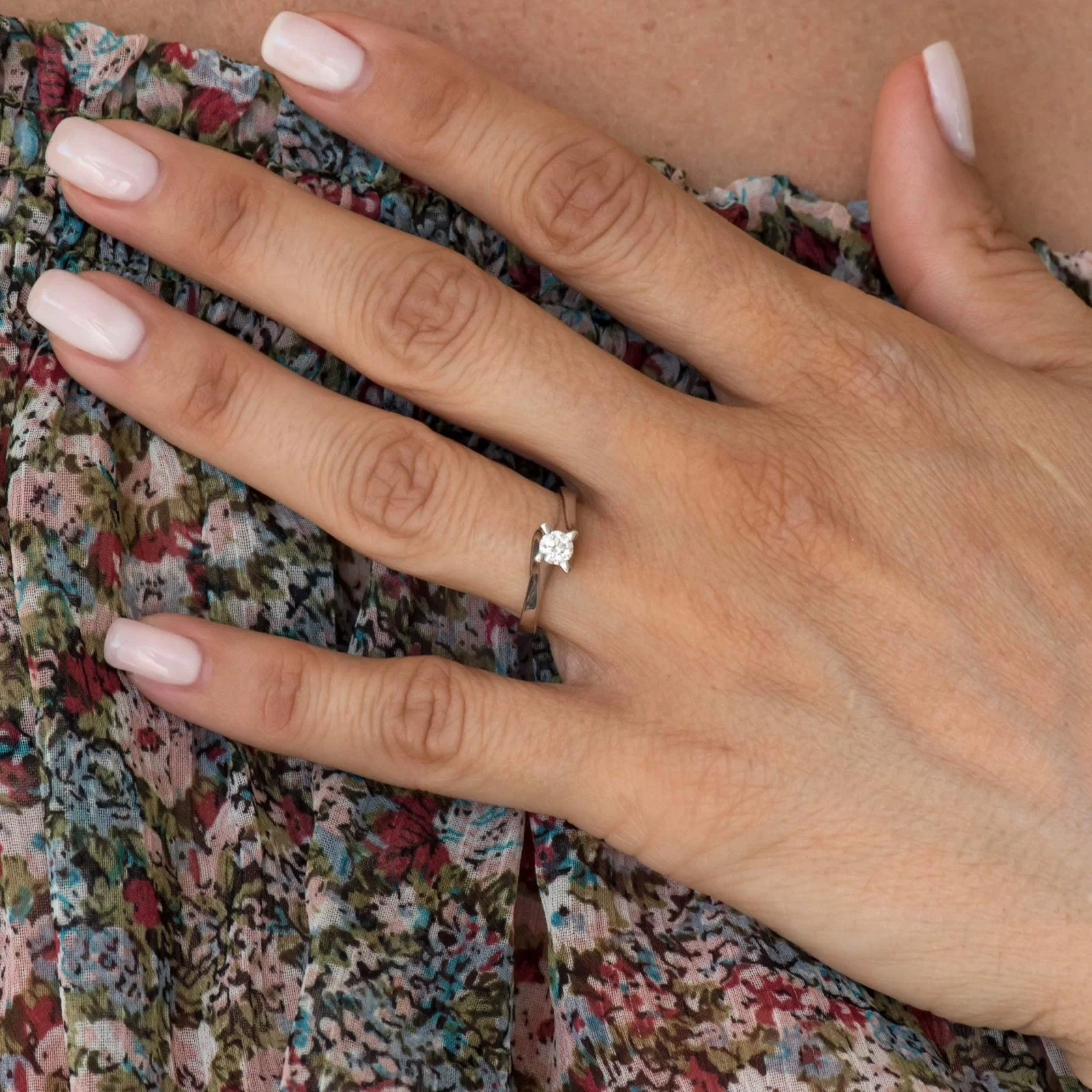 Diamond Solitaire Twisted Ring — additional product image 4 from AntEva Crafts