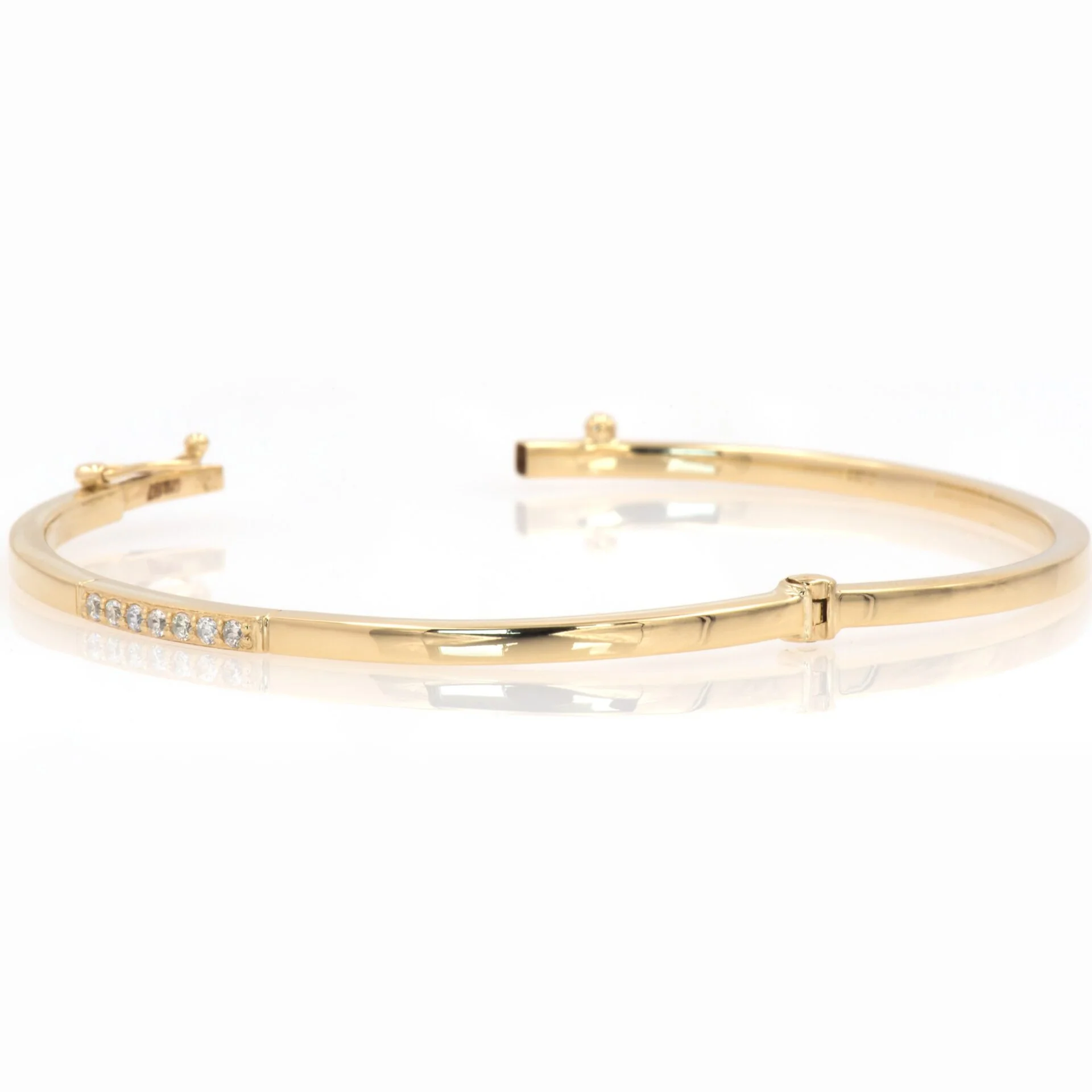 Diamond Gold Bangle — additional product image 5 from AntEva Crafts