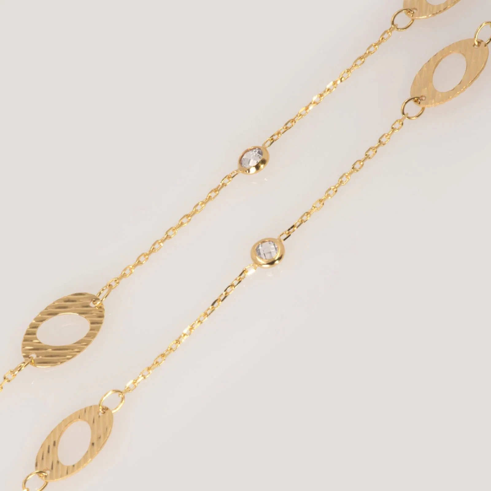 Necklace with Oval Clips and CZ — additional product image 4 from AntEva Crafts