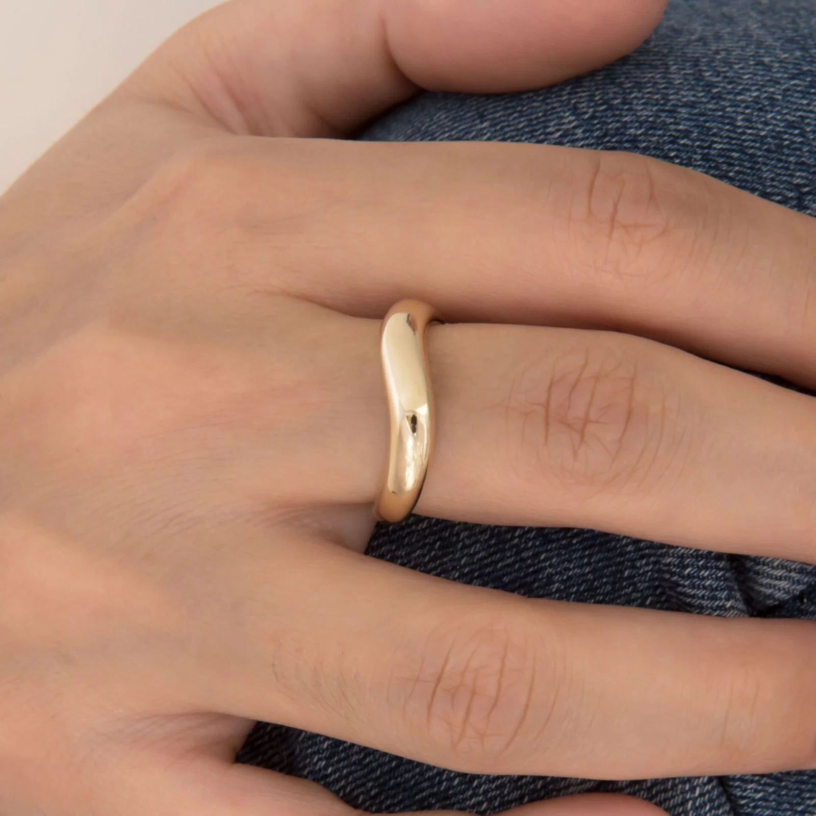 Assymetrical Wavy Ring — additional product image 2 from AntEva Crafts