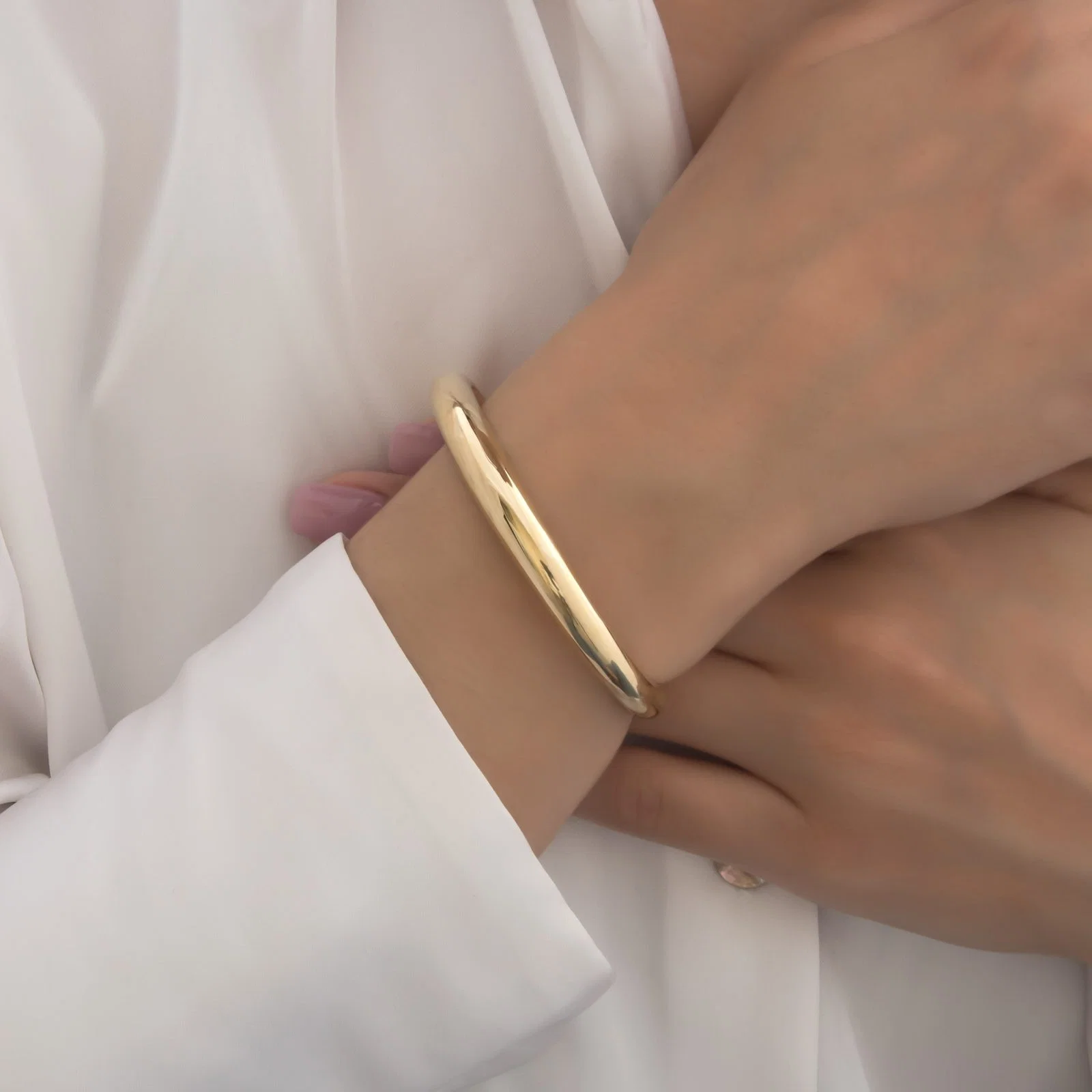 Chunky Open Bangle 8mm — additional product image 3 from AntEva Crafts