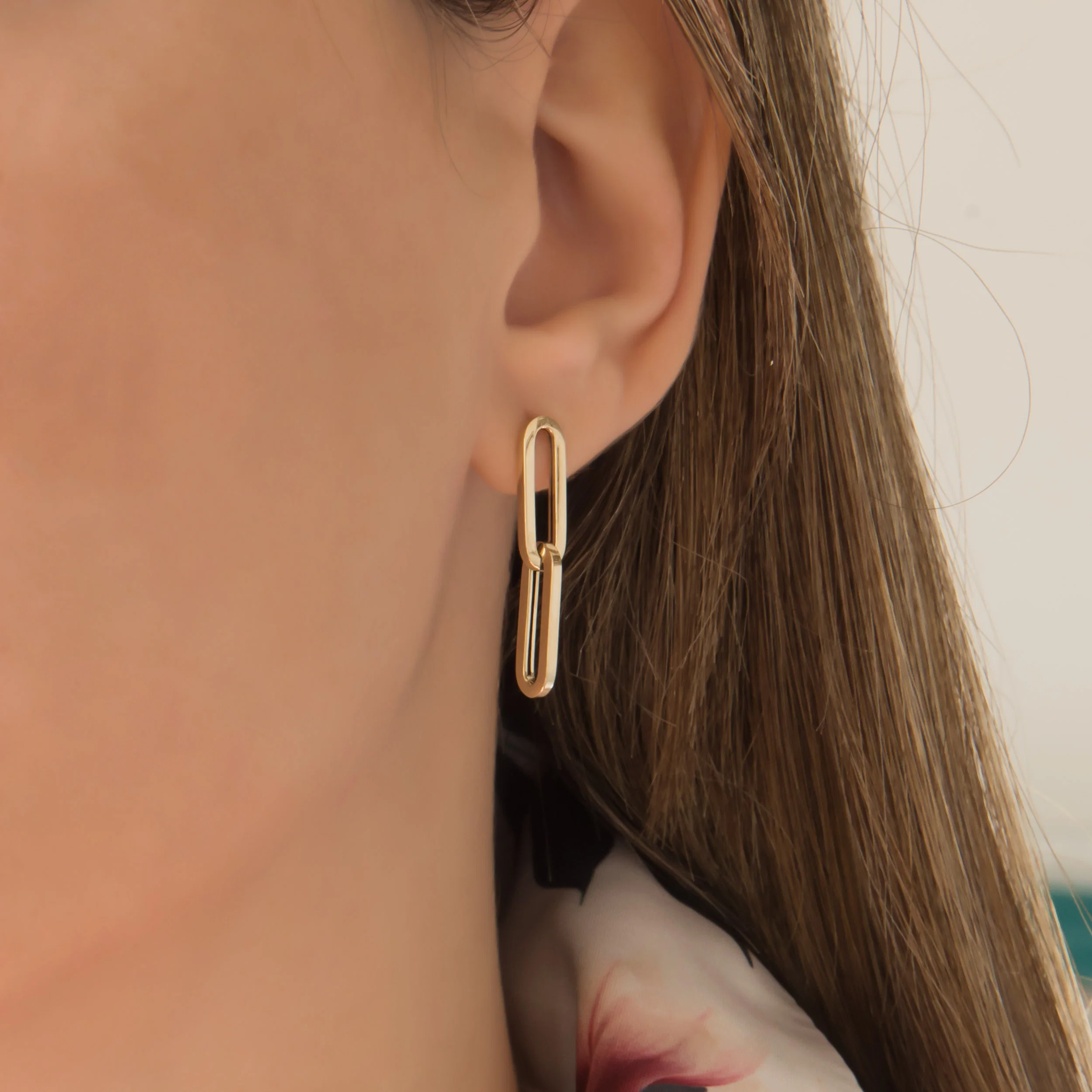 Paperclip Drop Earrings — additional product image 3 from AntEva Crafts