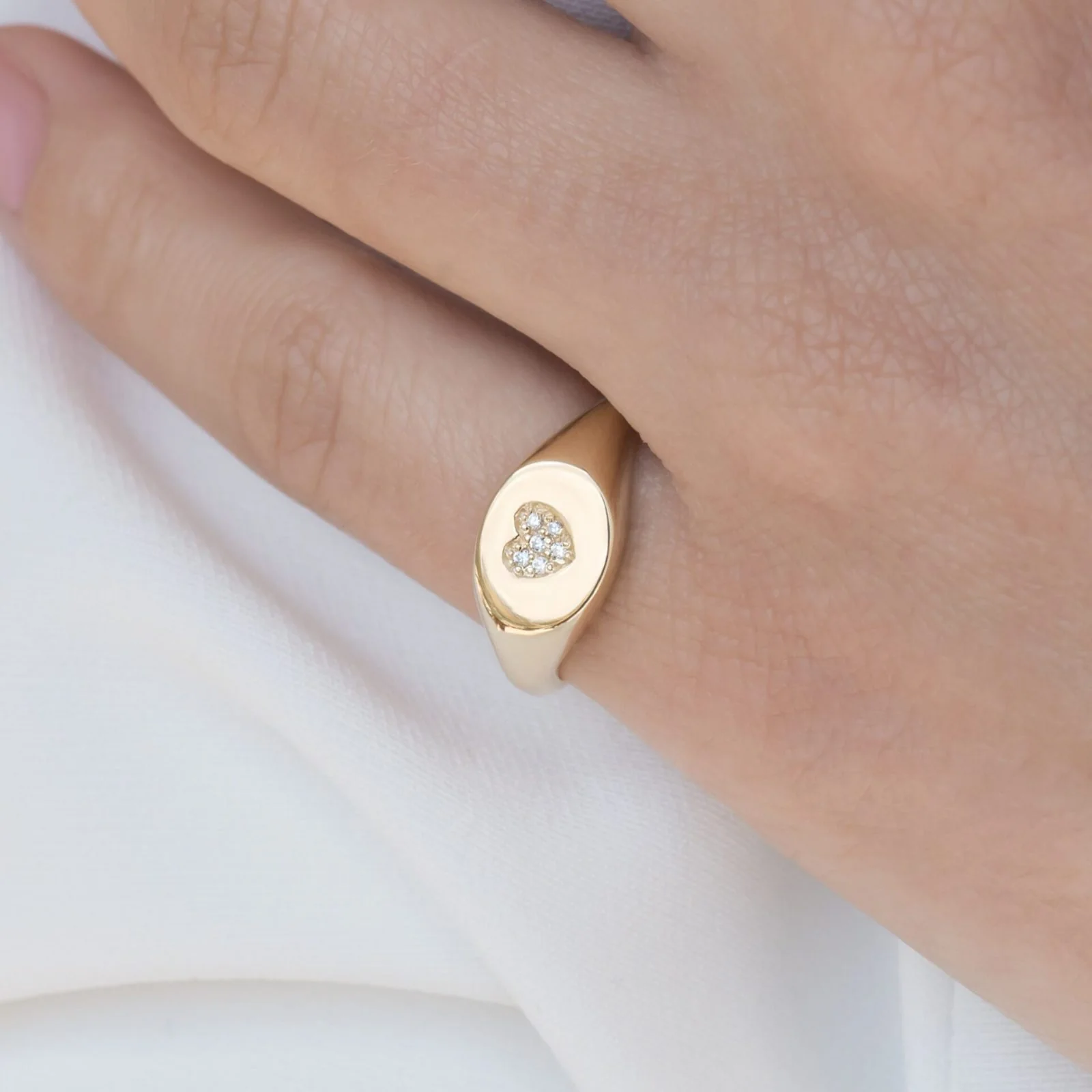 Heart Signet Ring — additional product image 2 from AntEva Crafts