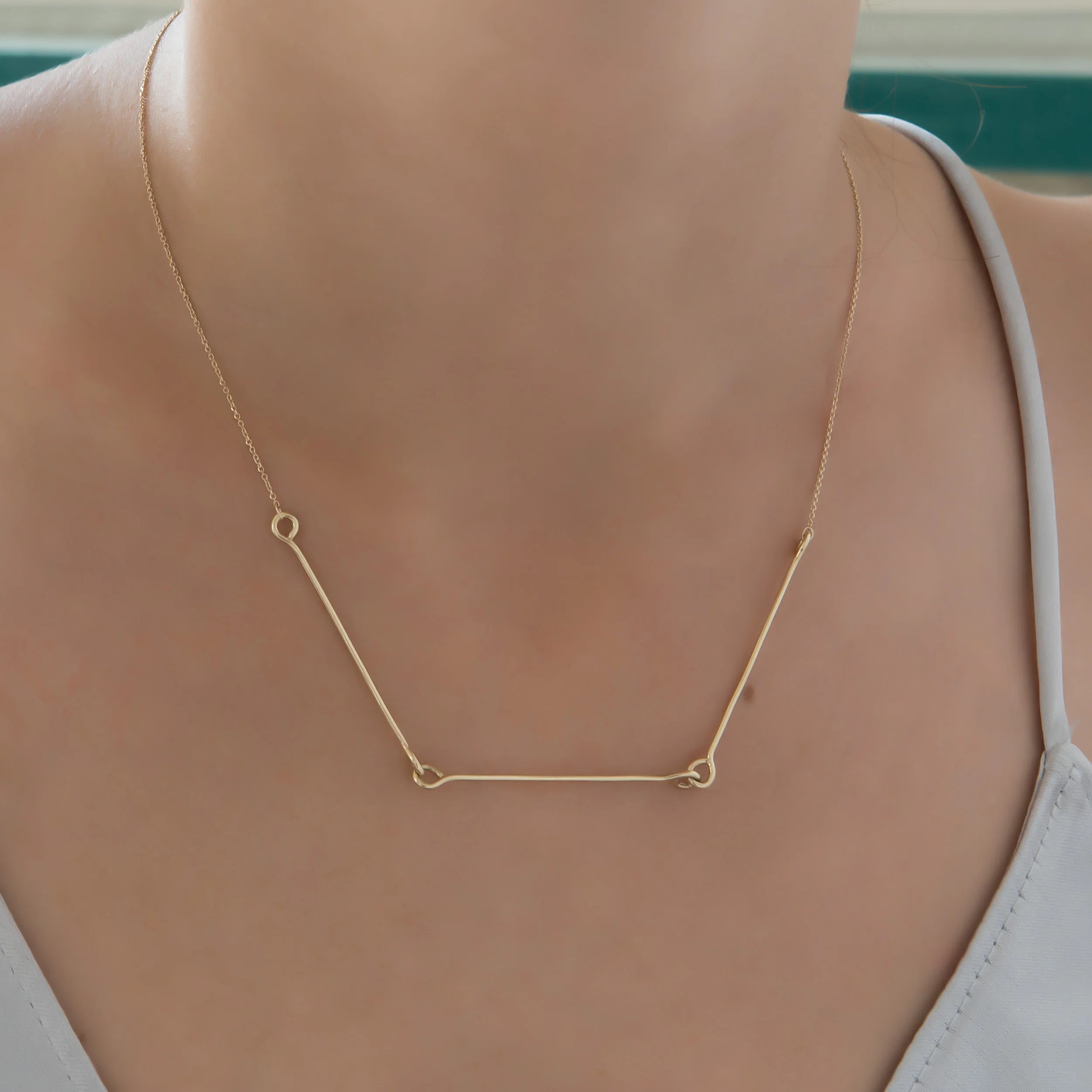 Celestial Gold Bar Necklace — additional product image 2 from AntEva Crafts