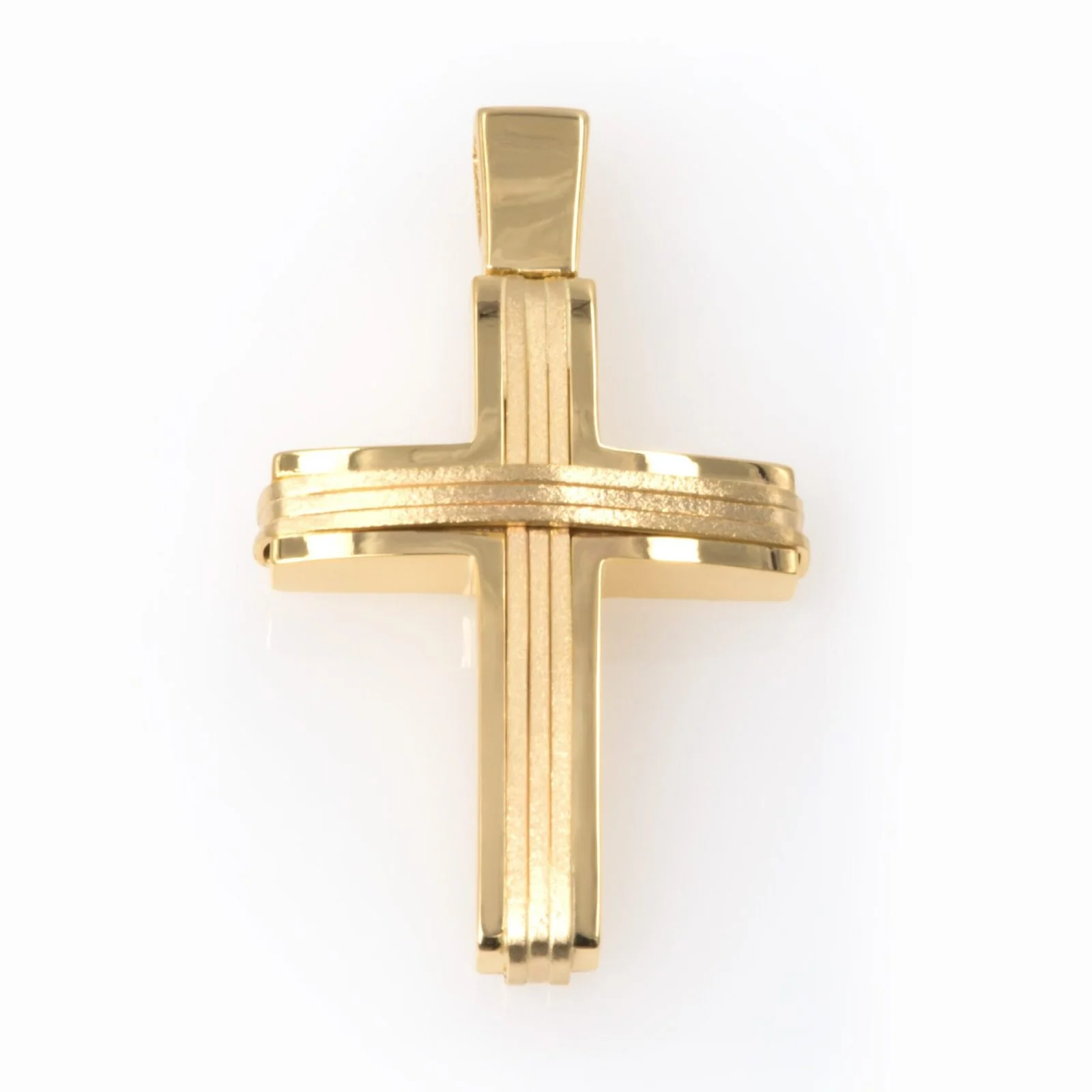 Ribbed Cross Pendant — additional product image 3 from AntEva Crafts