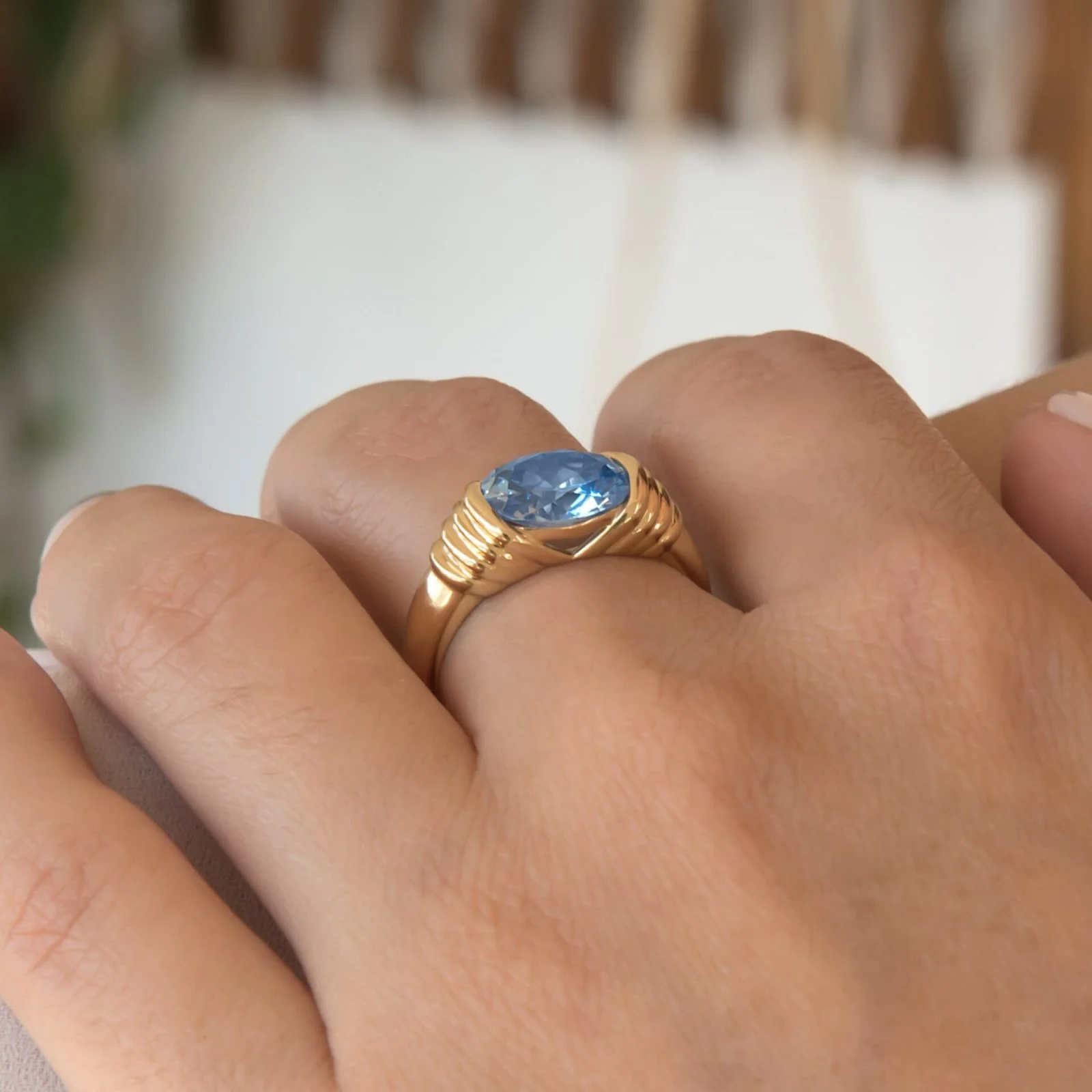 Oval Solitaire Ring — additional product image 7 from AntEva Crafts