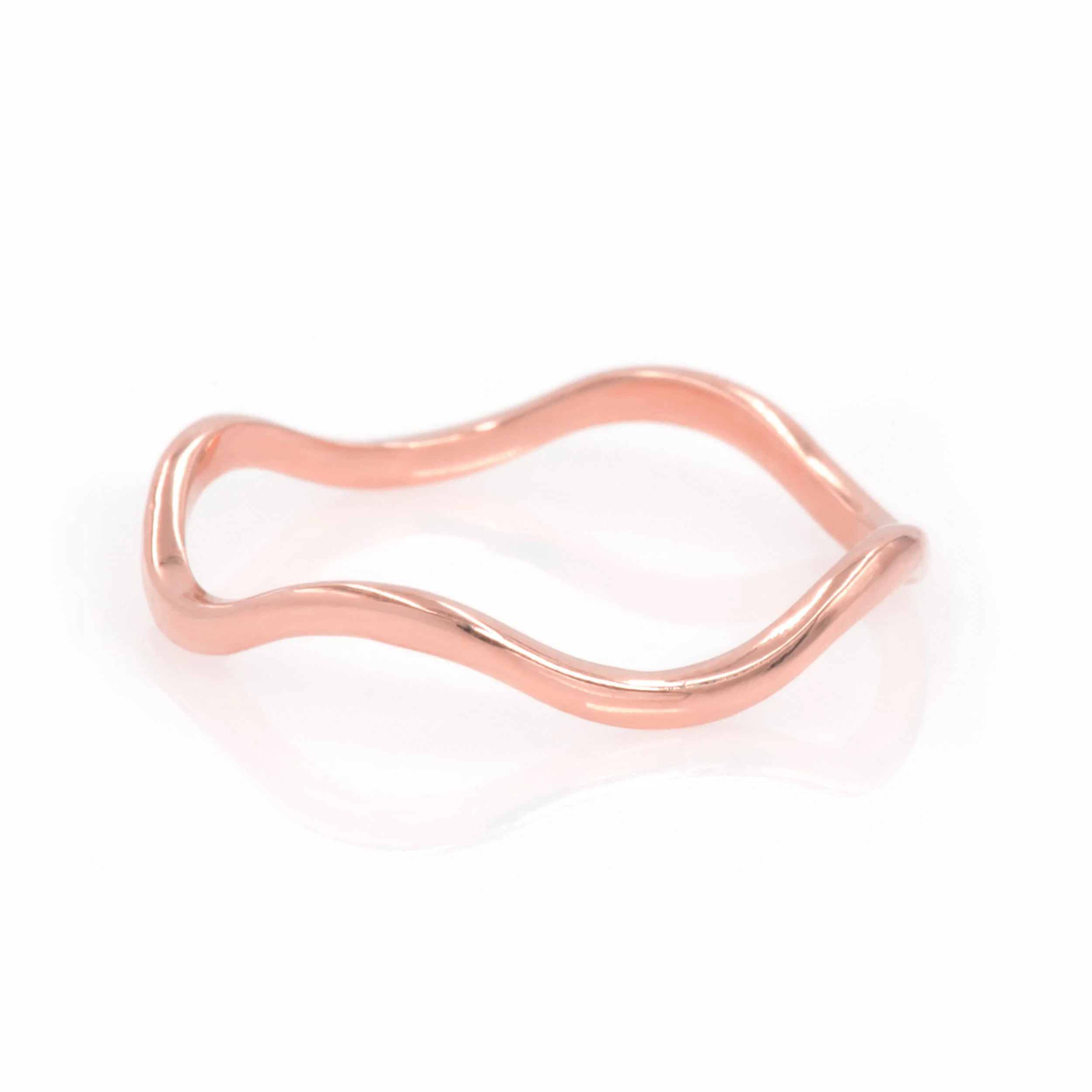 Thin Wave Curved Ripple Ring — additional product image 5 from AntEva Crafts