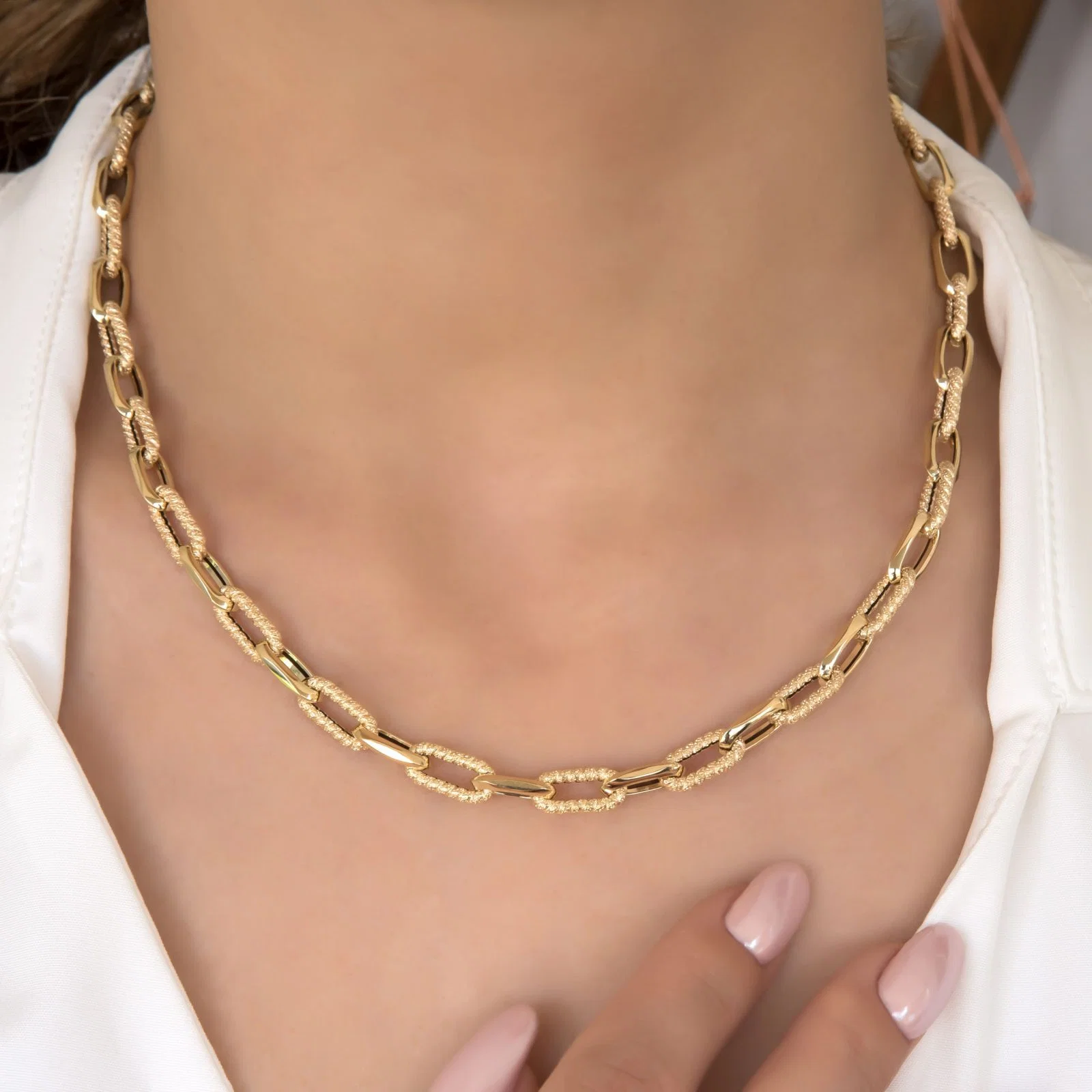 Oval Cliped Chain Set — additional product image 2 from AntEva Crafts