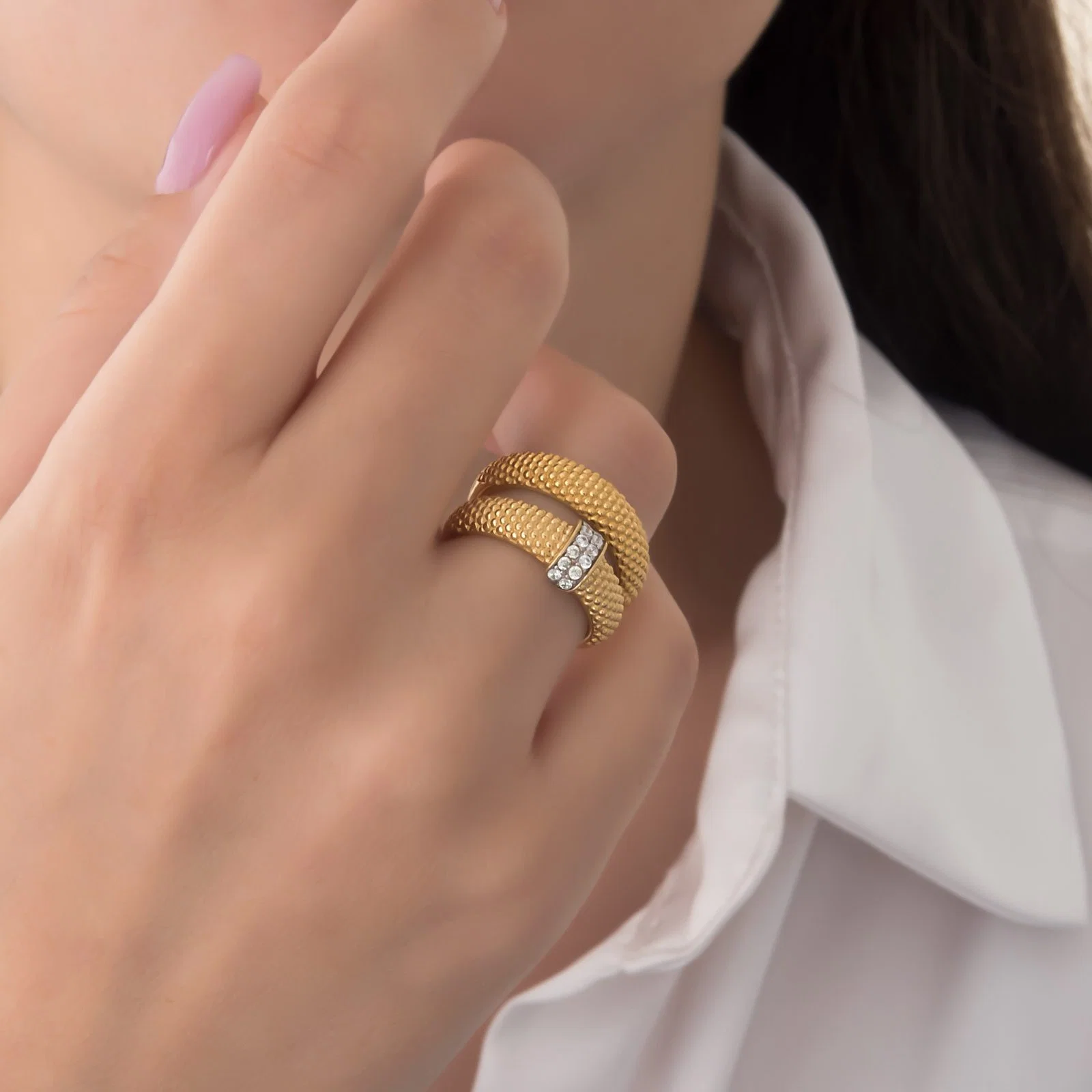 Dome Milgrain Ring — additional product image 11 from AntEva Crafts