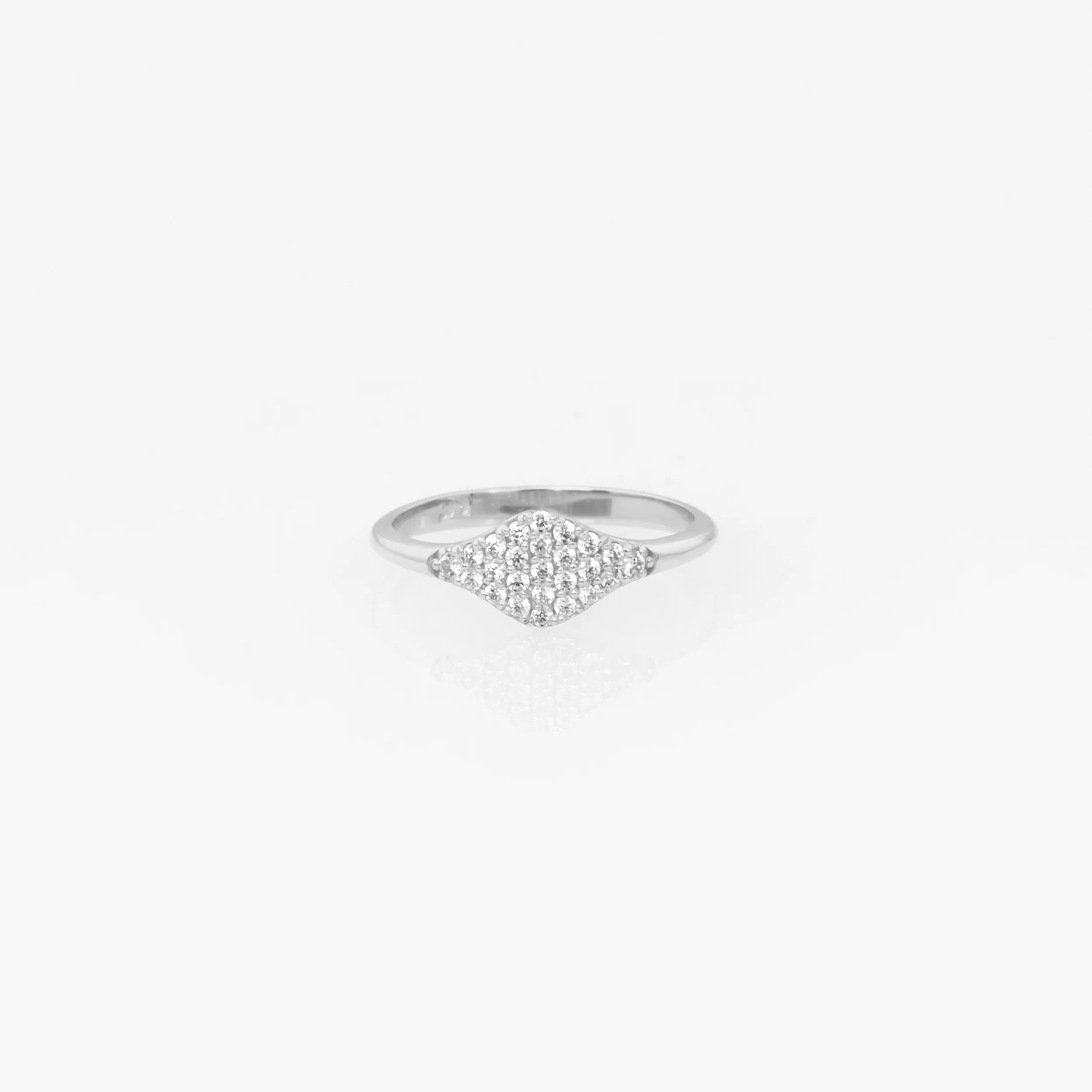 Gold Pavé Dome Ring — additional product image 3 from AntEva Crafts