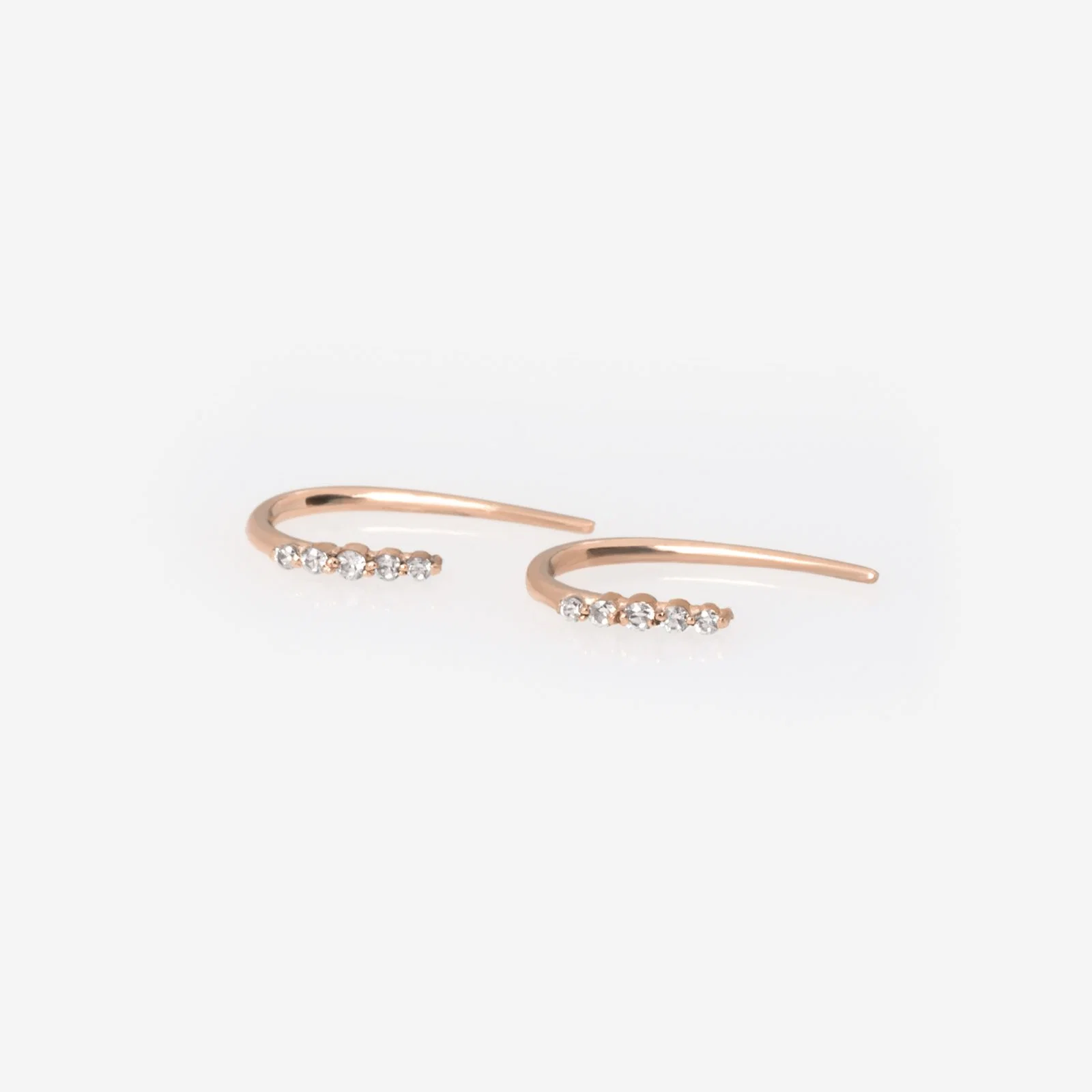 Open Arc Hoops with Gemstones — additional product image 4 from AntEva Crafts
