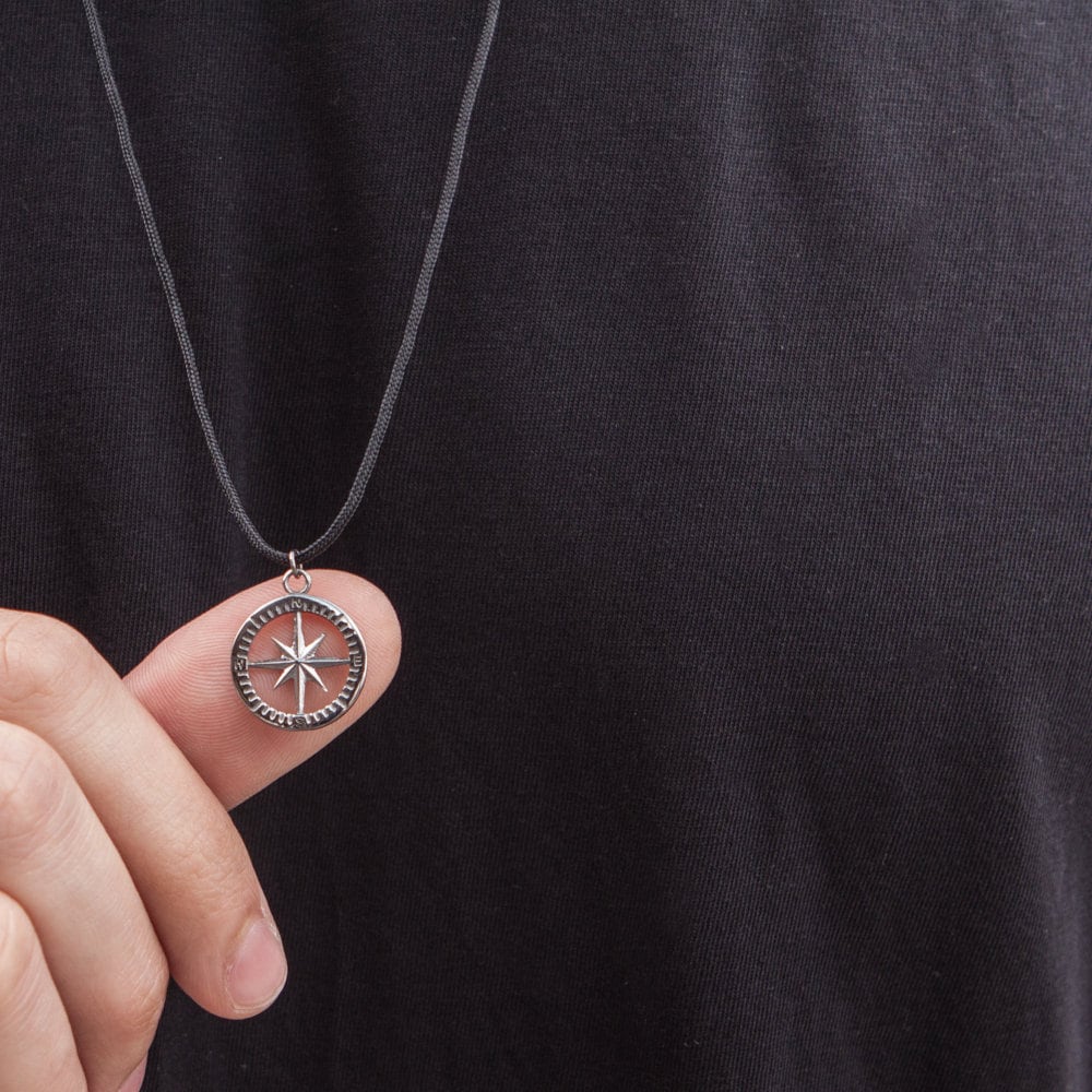 Silver Compass Necklace — additional product image 4 from AntEva Crafts