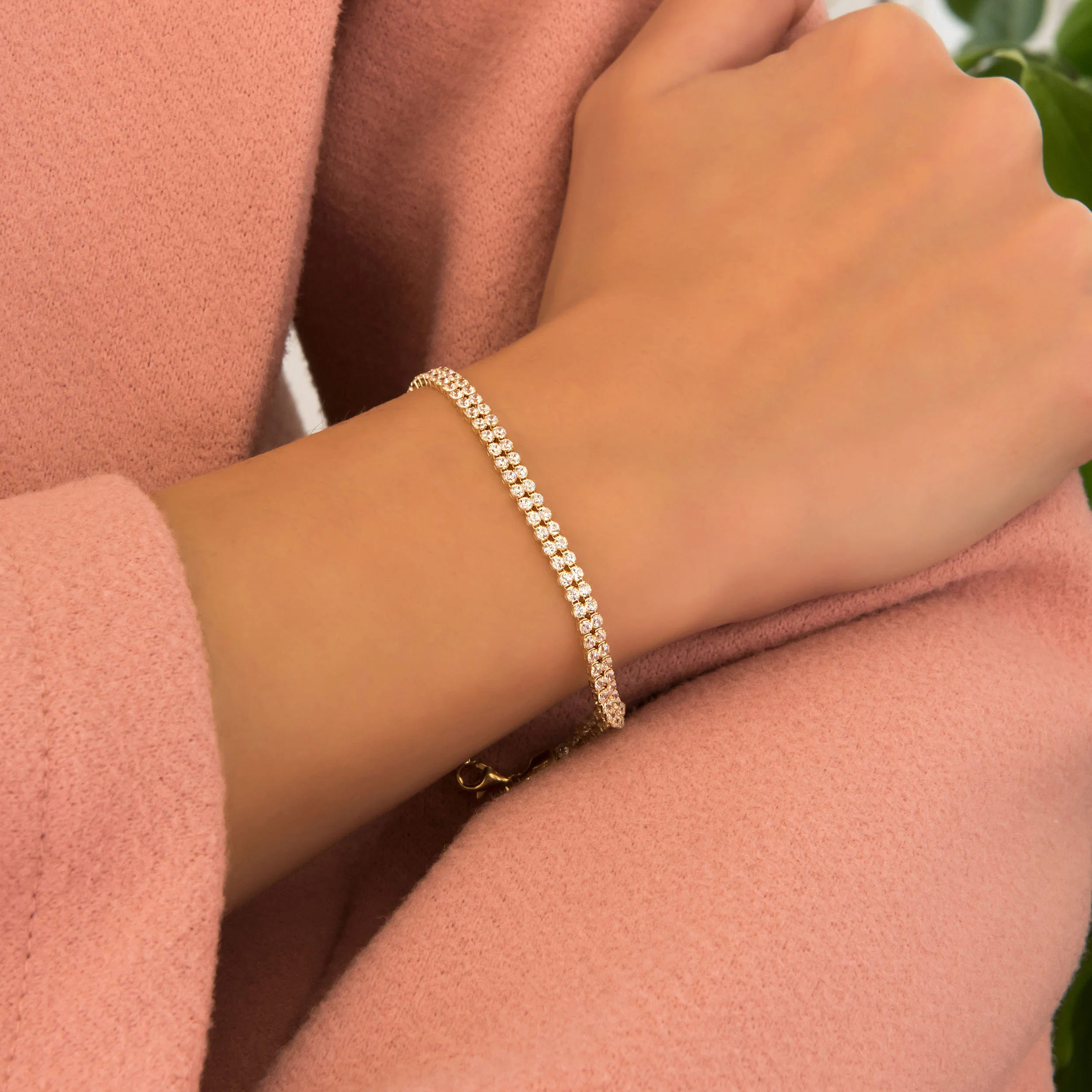 Double Row Tennis Bracelet — additional product image 2 from AntEva Crafts