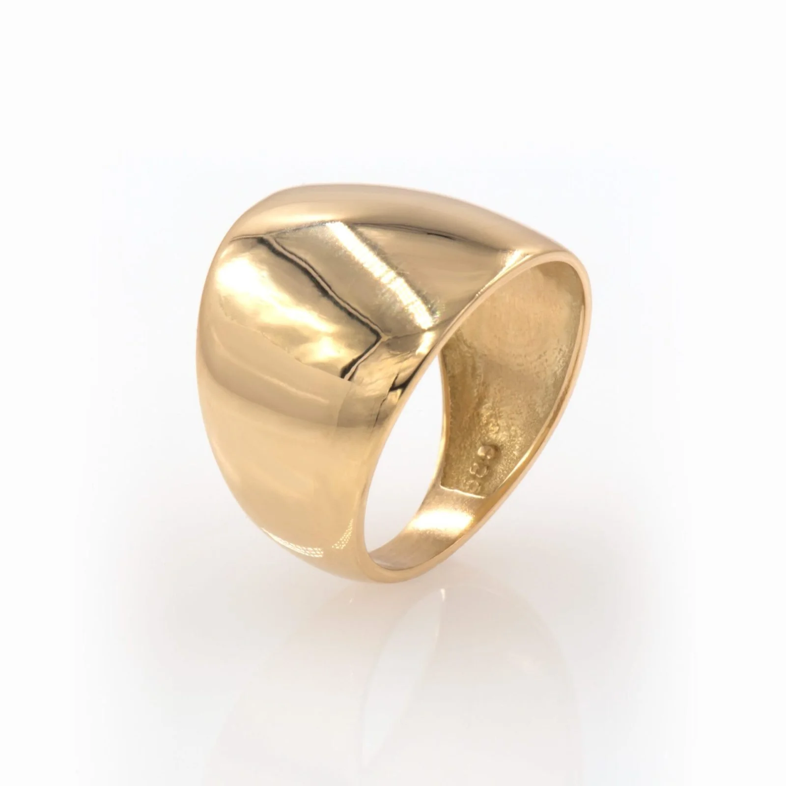 Wide Dome 14k Gold Vermeil Ring