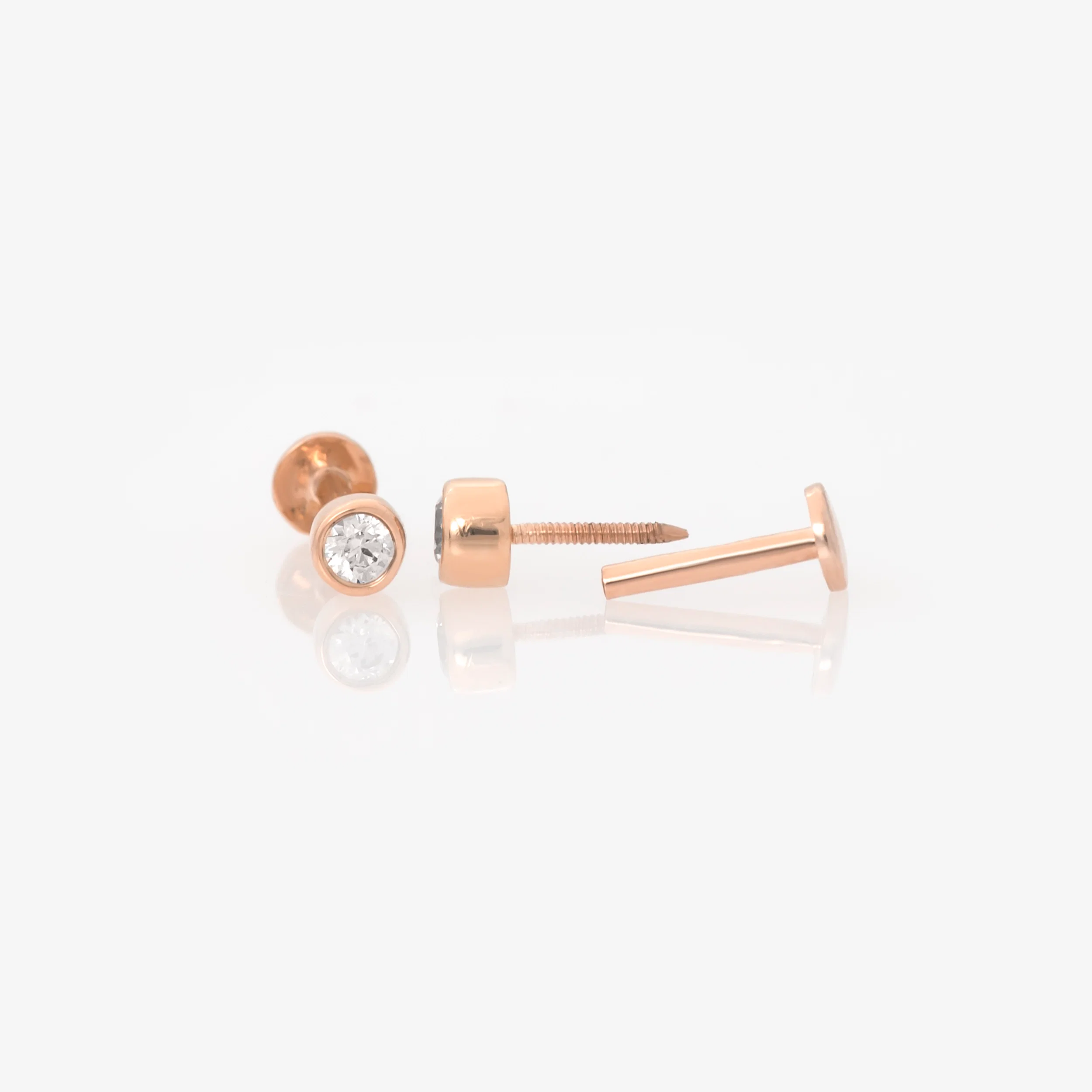16 gauge Solitaire Tragus Piercing Earrings — additional product image 5 from AntEva Crafts