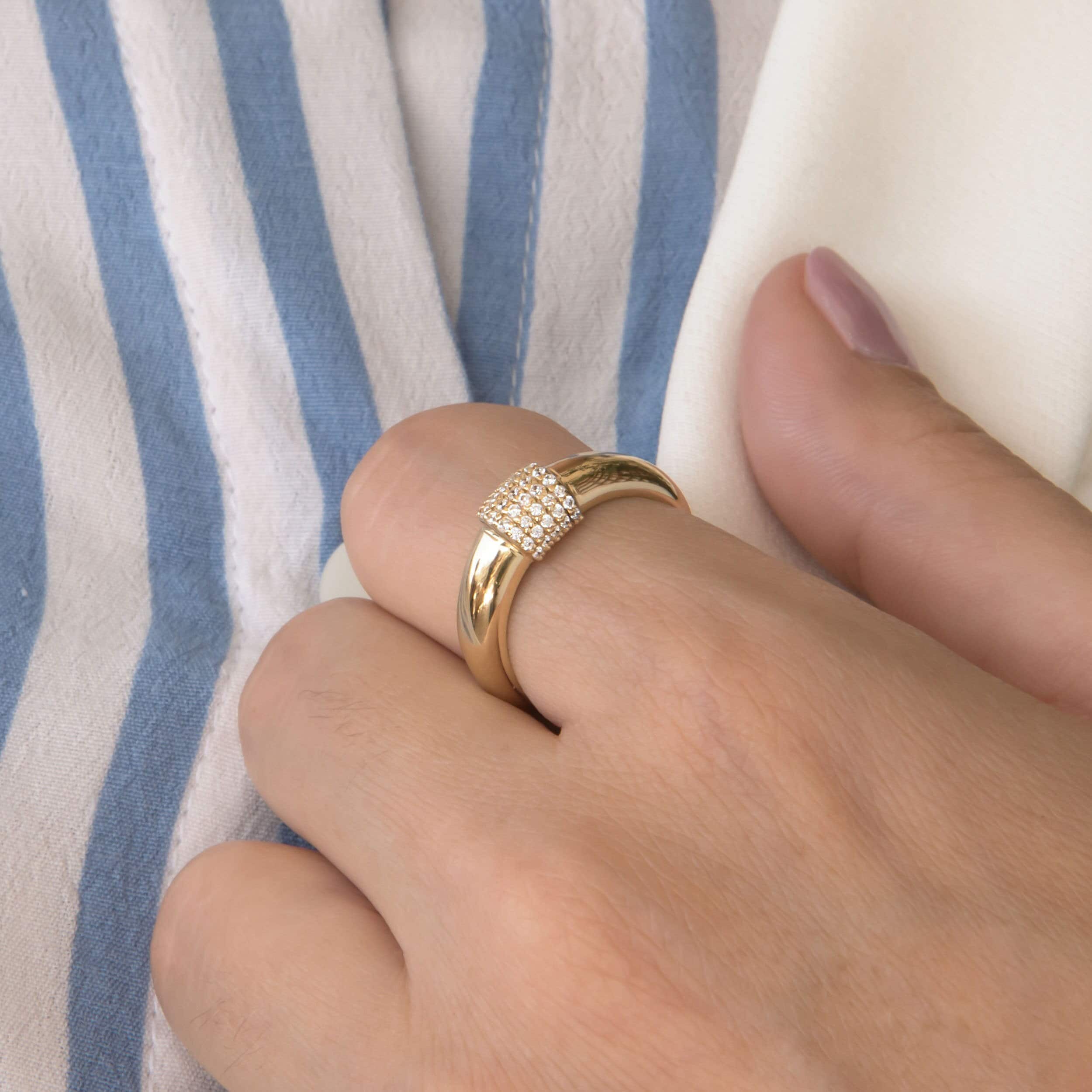 Knot Diamond Dome Ring — additional product image 2 from AntEva Crafts