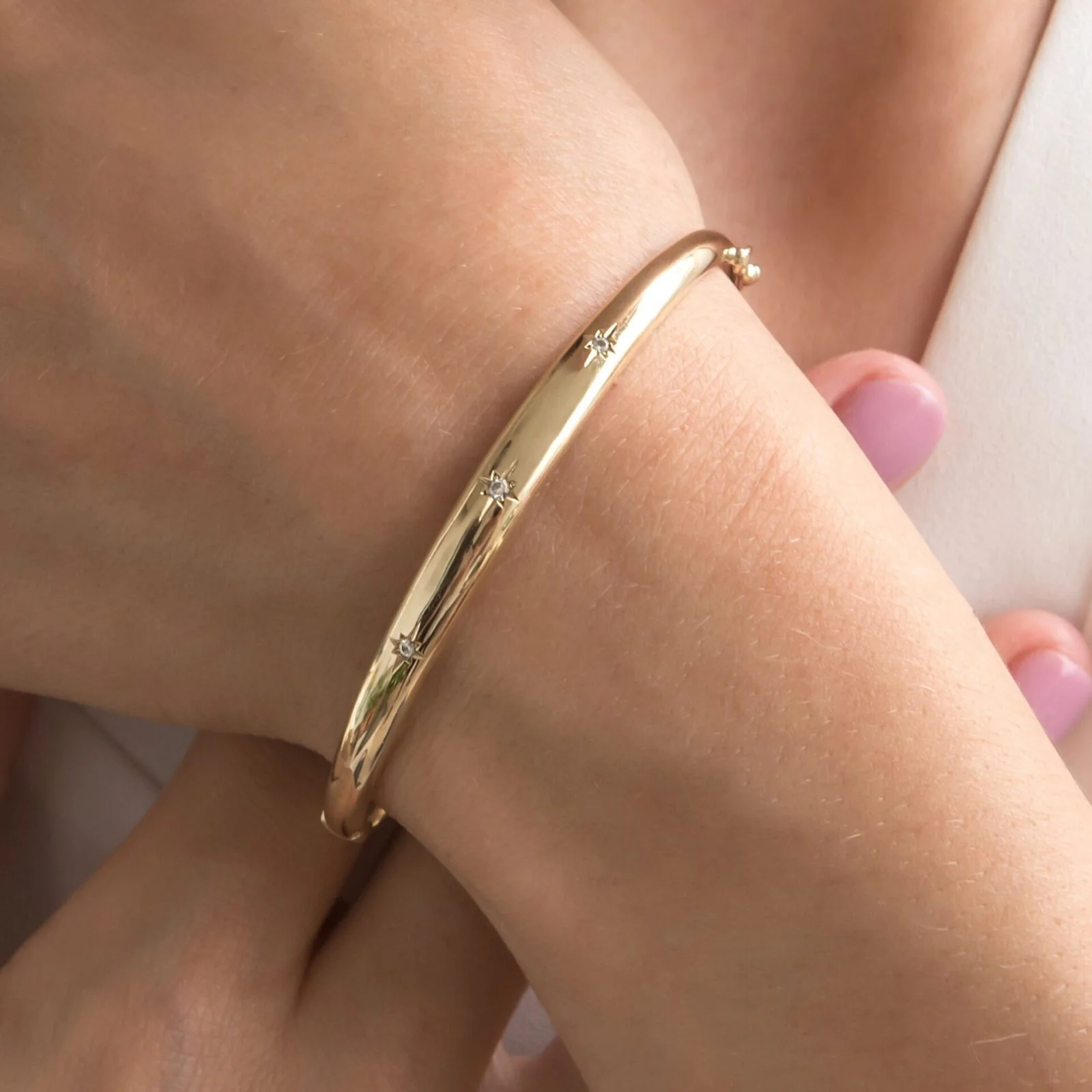 North Star 3 Diamonds Bangle — additional product image 2 from AntEva Crafts