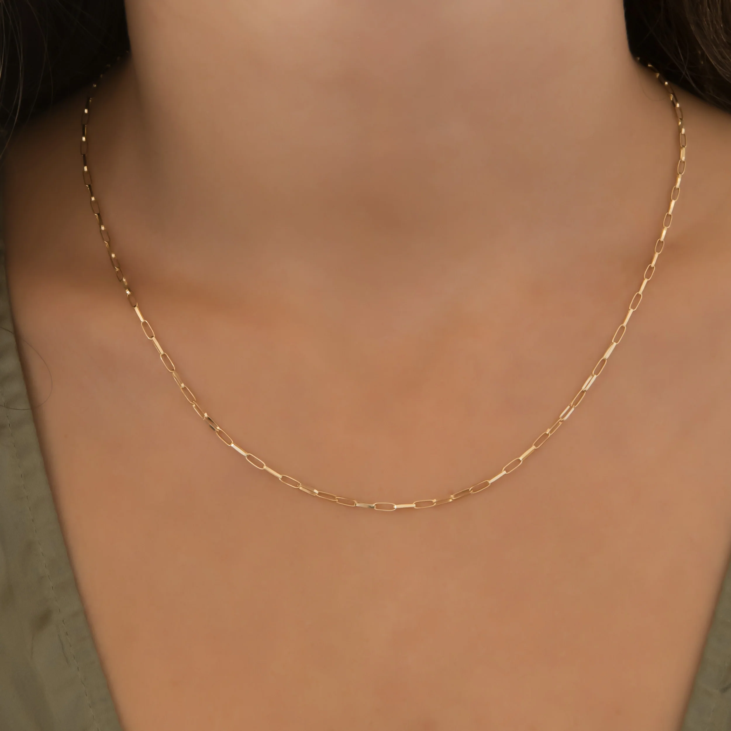 Delicate Gold Paperclip Necklace — additional product image 2 from AntEva Crafts