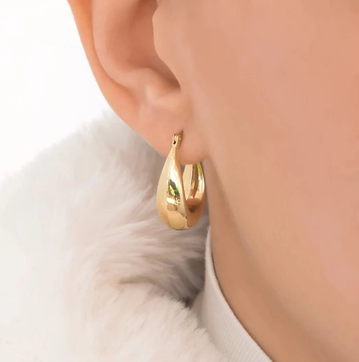 Gold Hailey Drop Earrings — additional product image 2 from AntEva Crafts
