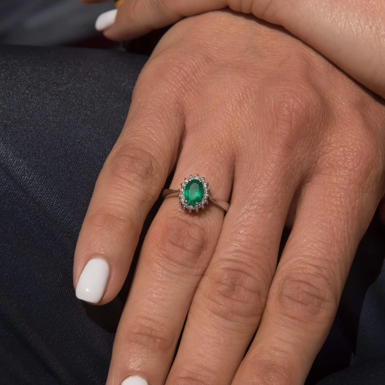 Diamond Emerald Ring — additional product image 4 from AntEva Crafts